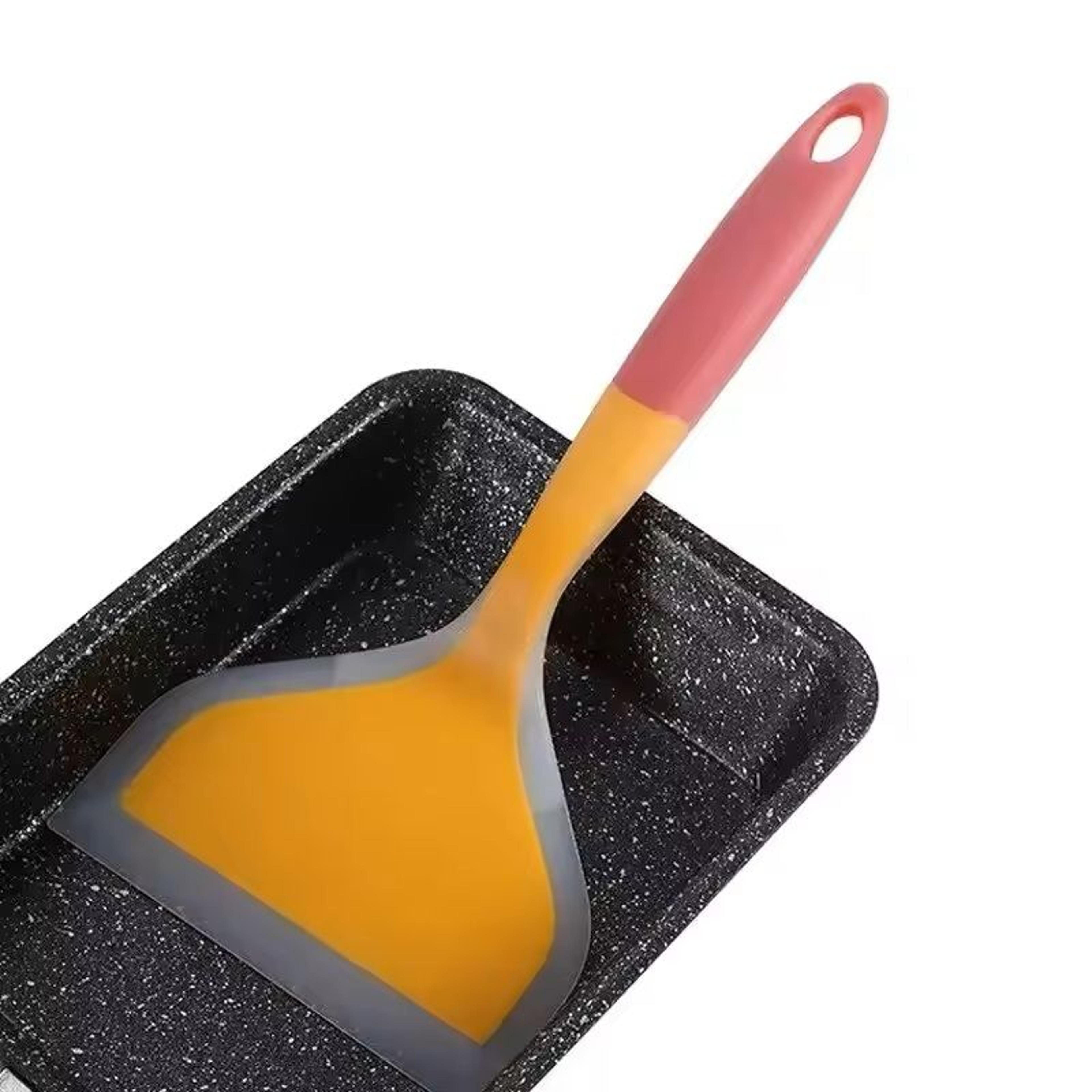 random-color silicone kitchen spatula heat-resistant cooking & baking utensil for eggs, pizza & meat