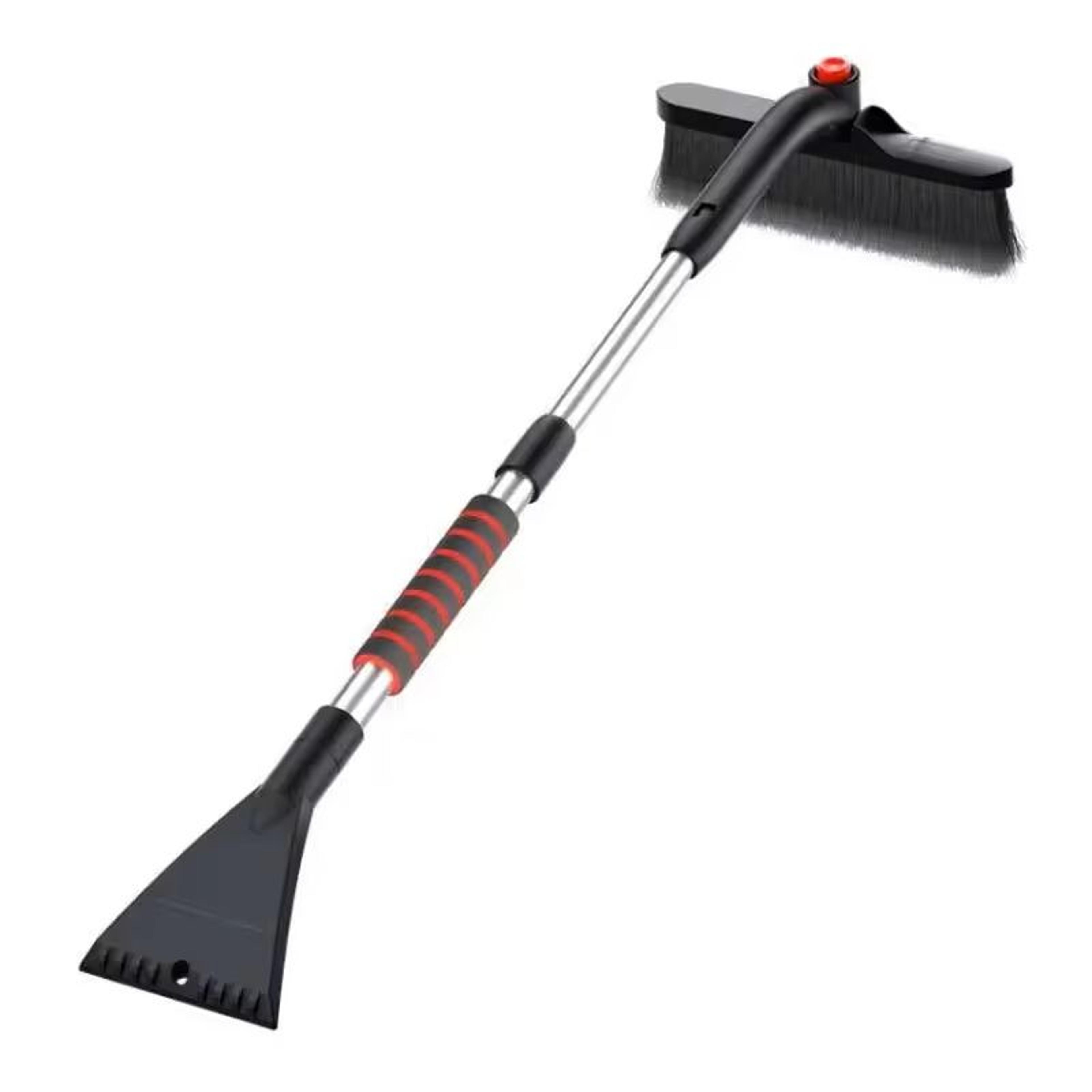 extendable ice scraper & snow shovel brush winter car cleaner for snow, ice & frost removal (car windshield & roof too