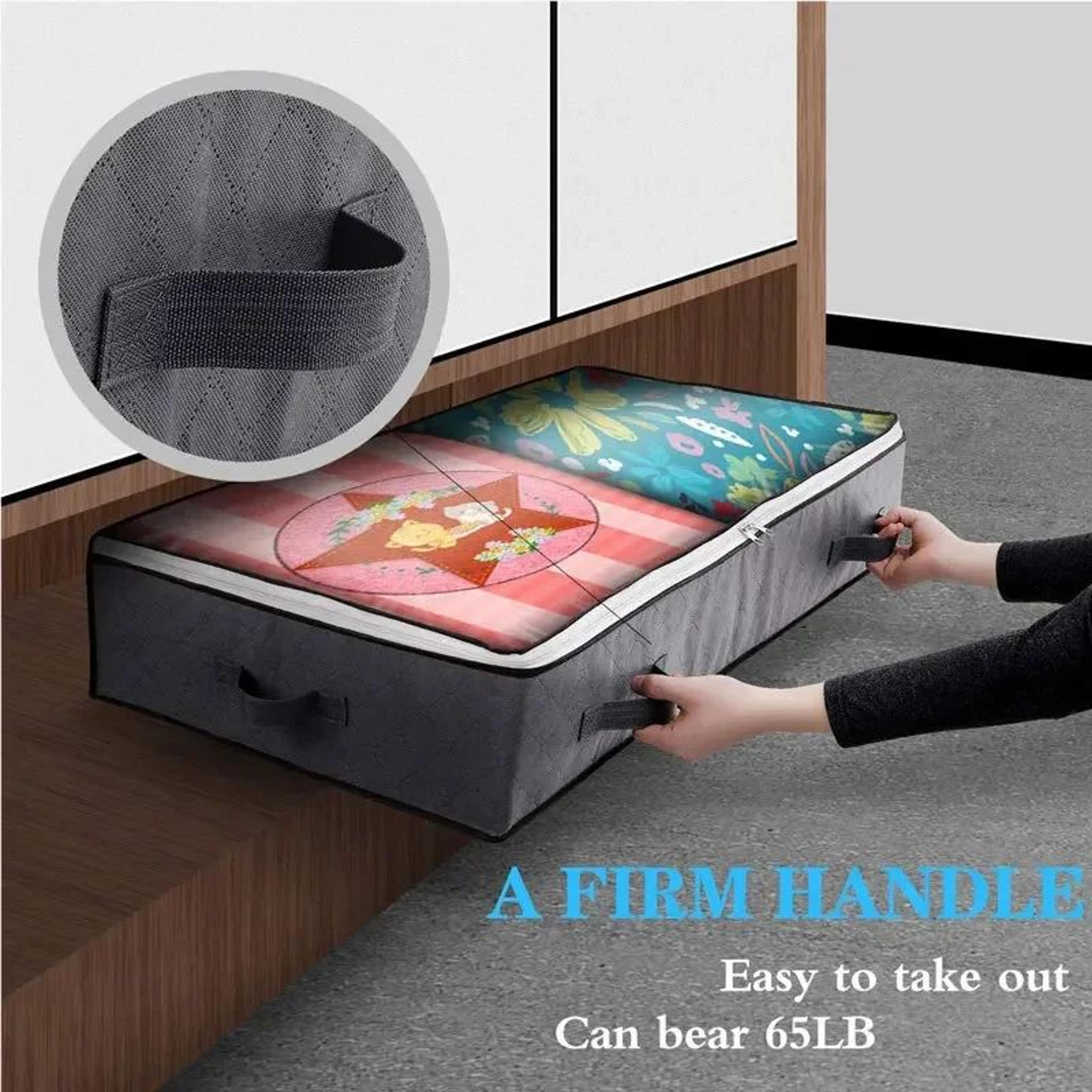 ultra space under bed storage bags – large capacity foldable quilt & clothes organizer, dustproof wardrobe storage box