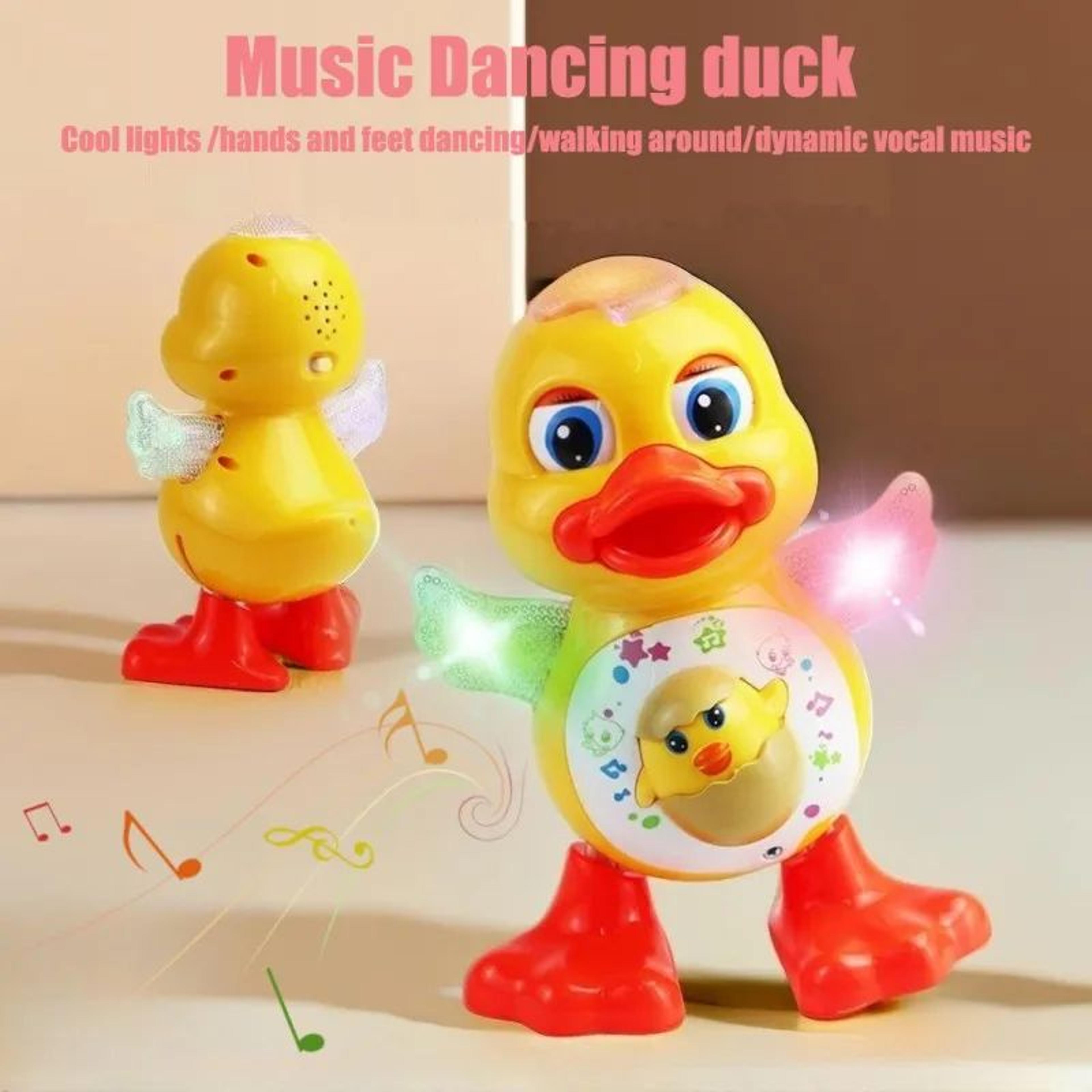 electric interactive dancing duck toy with music & flashing lights – educational musical animal toy for toddlers & kids