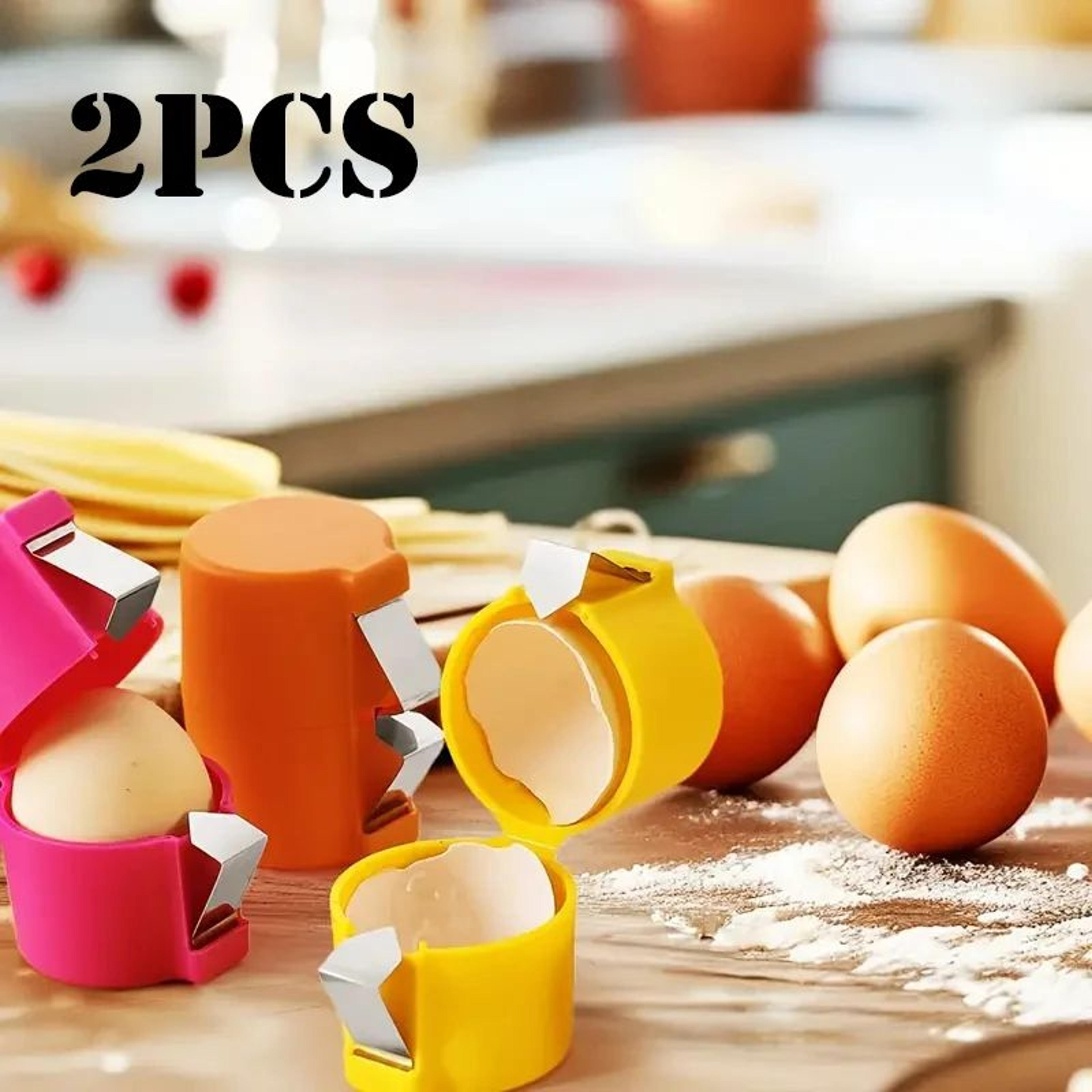 handheld egg opener & cracker set – food safe egg breaker tool for cooking, baking and camping