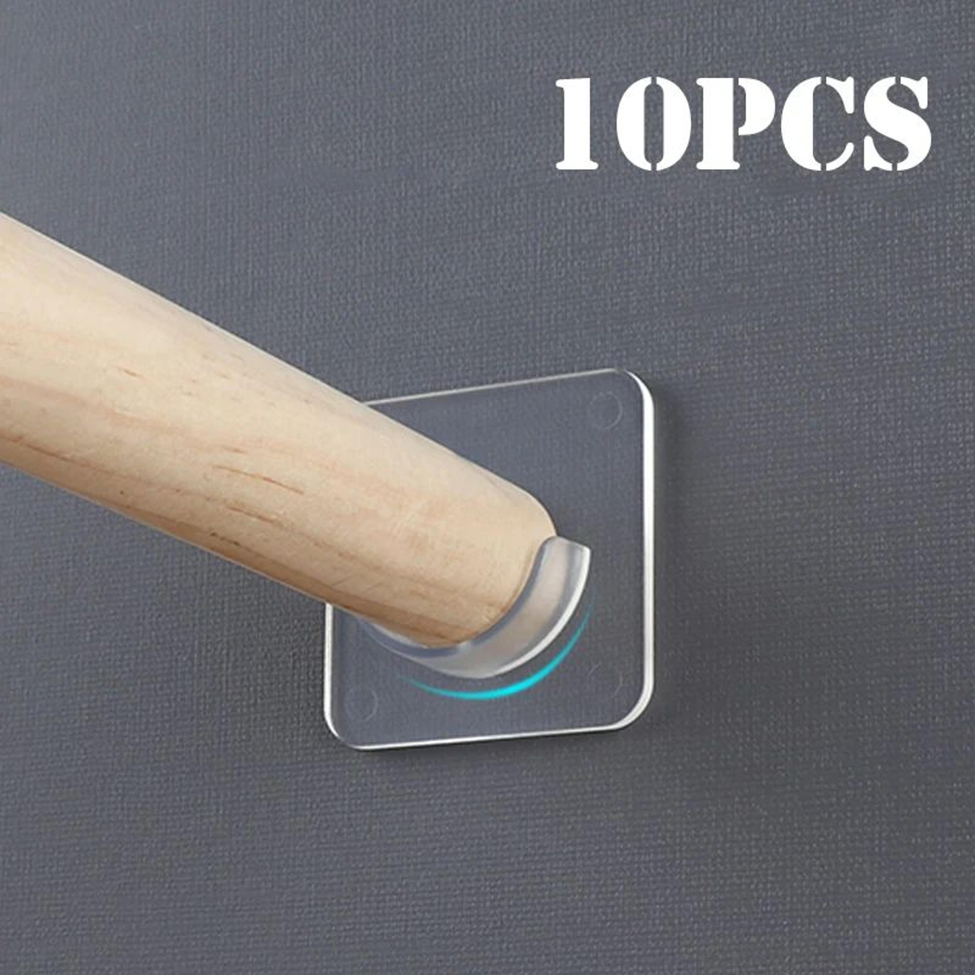 no drill curtain rod holders with strong adhesive – shower & tension rod brackets for bathroom & window