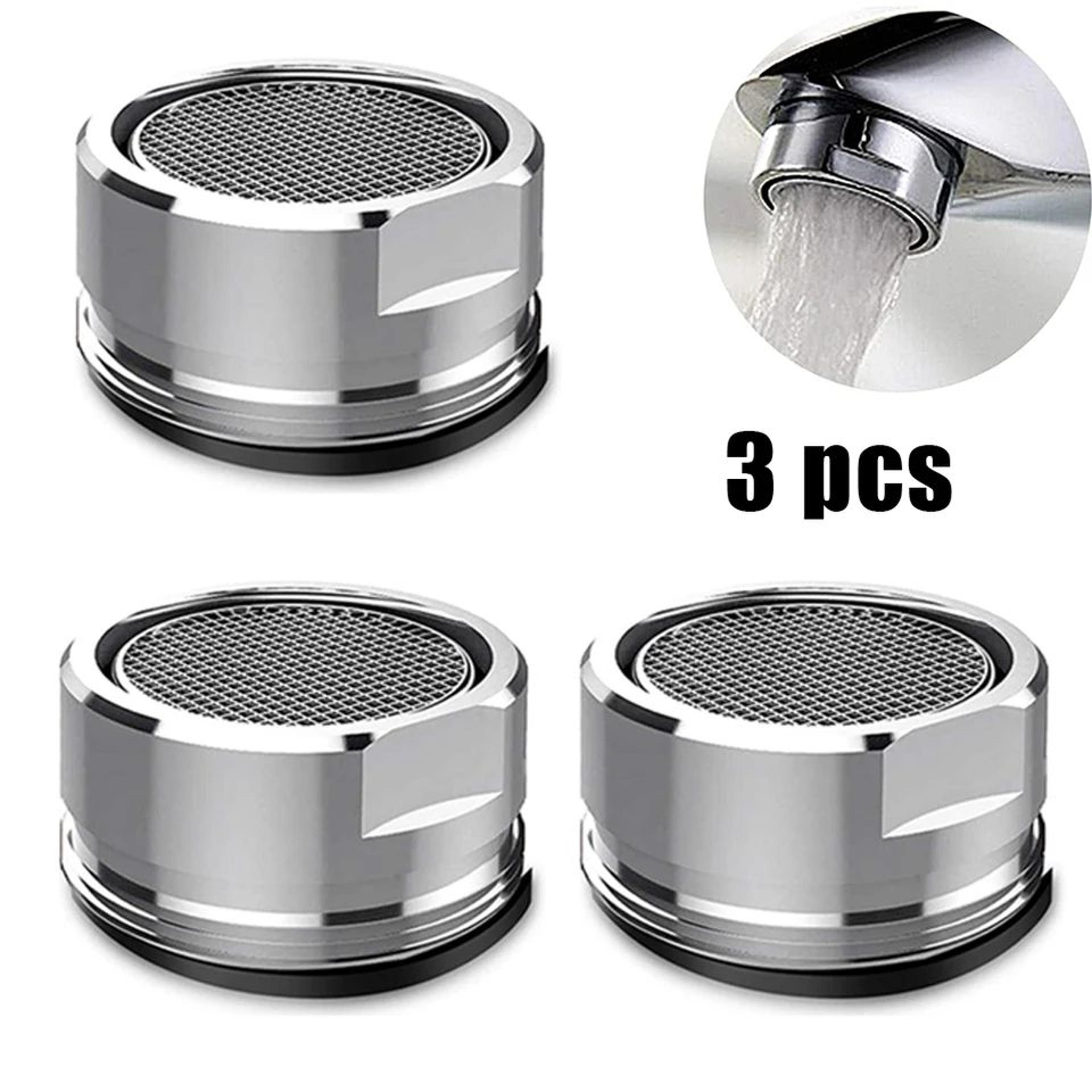 3 pcs brass faucet aerator .94 inches – water-saving tap bubbler with replaceable filter nozzle