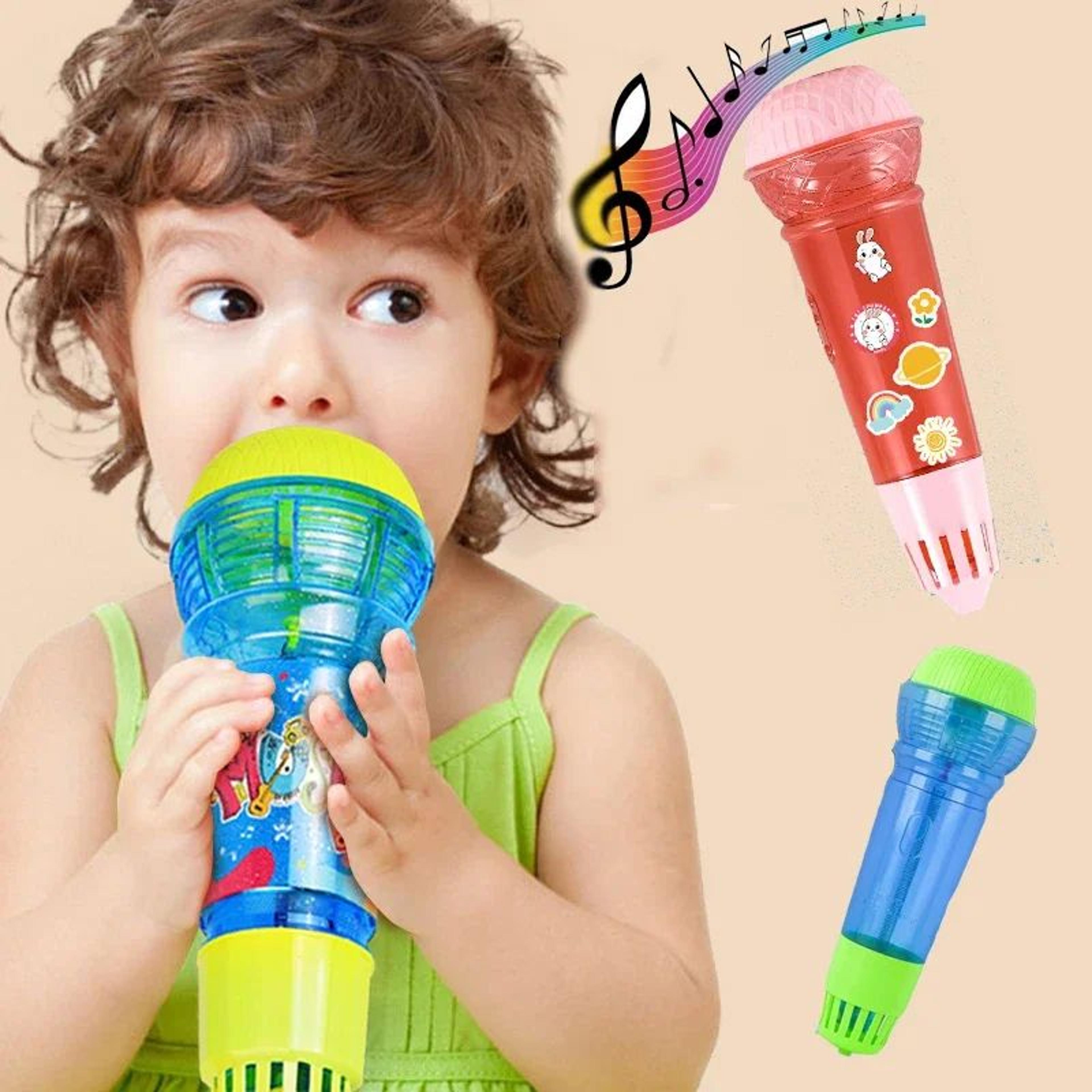 childrens echo microphone toy – large 9.45 in singing & voice practice music microphone