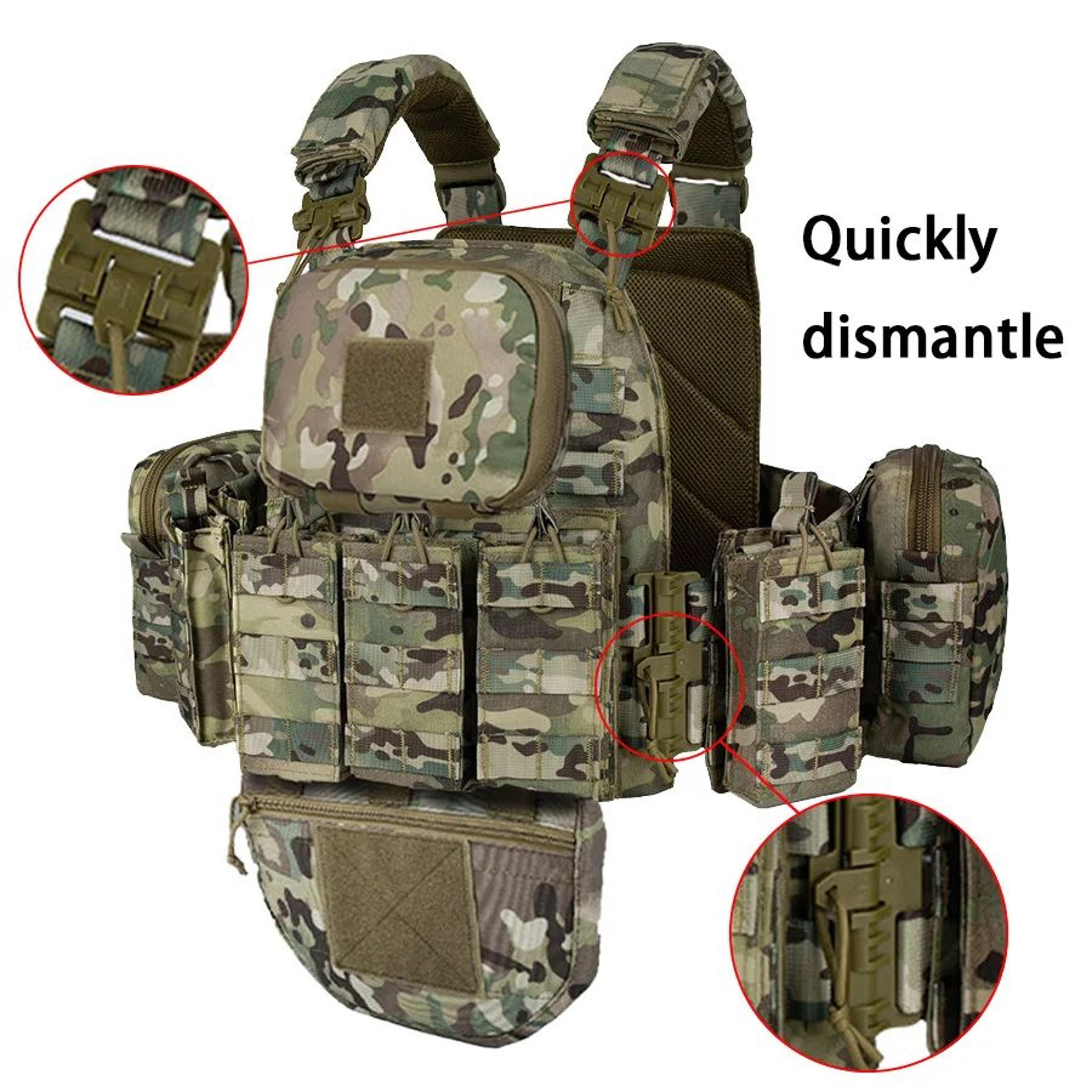 quick-release tactical training vest – molle multifunction outdoor utility equipment vest