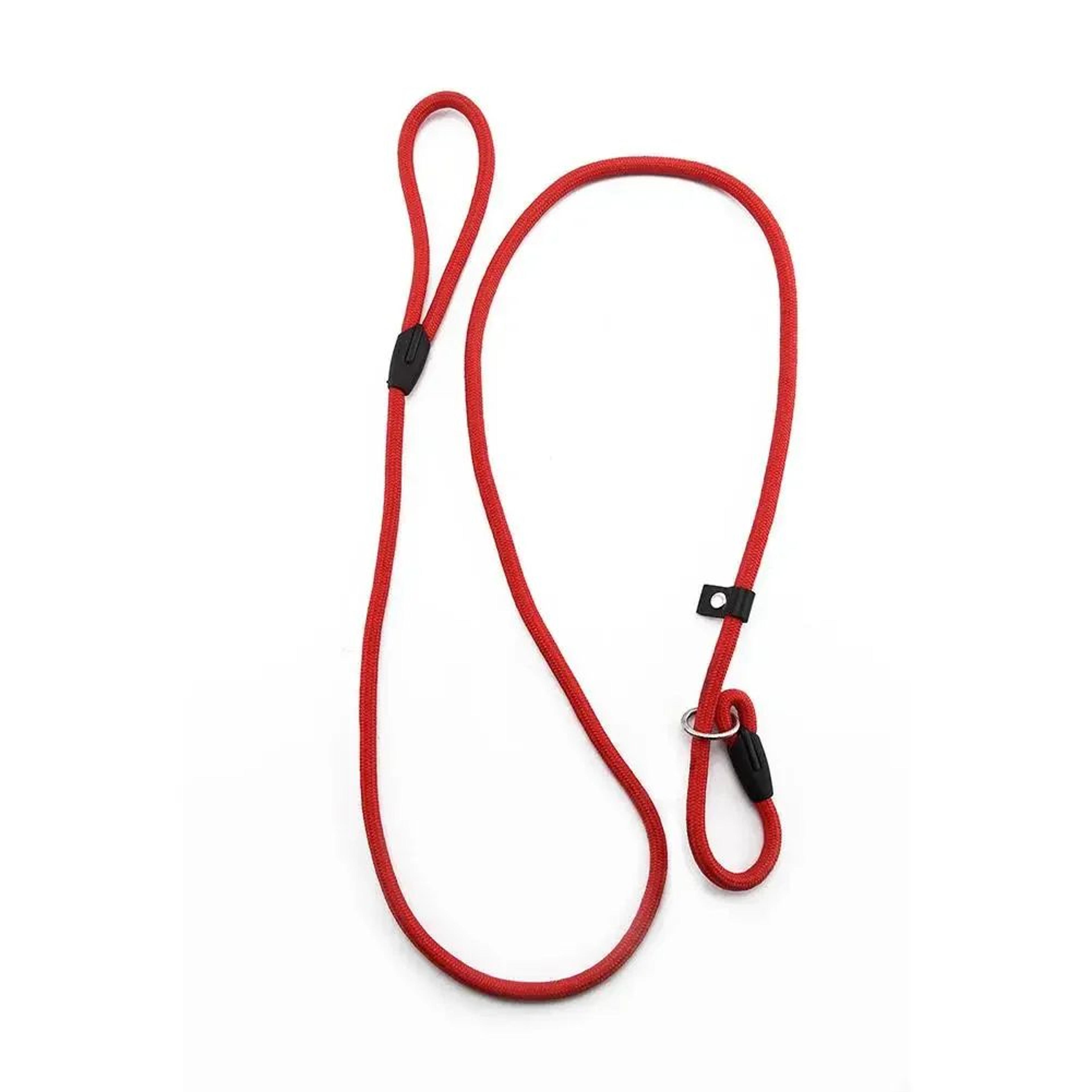 dog slip rope leash 51.18 in – strong nylon training lead with adjustable slipknot