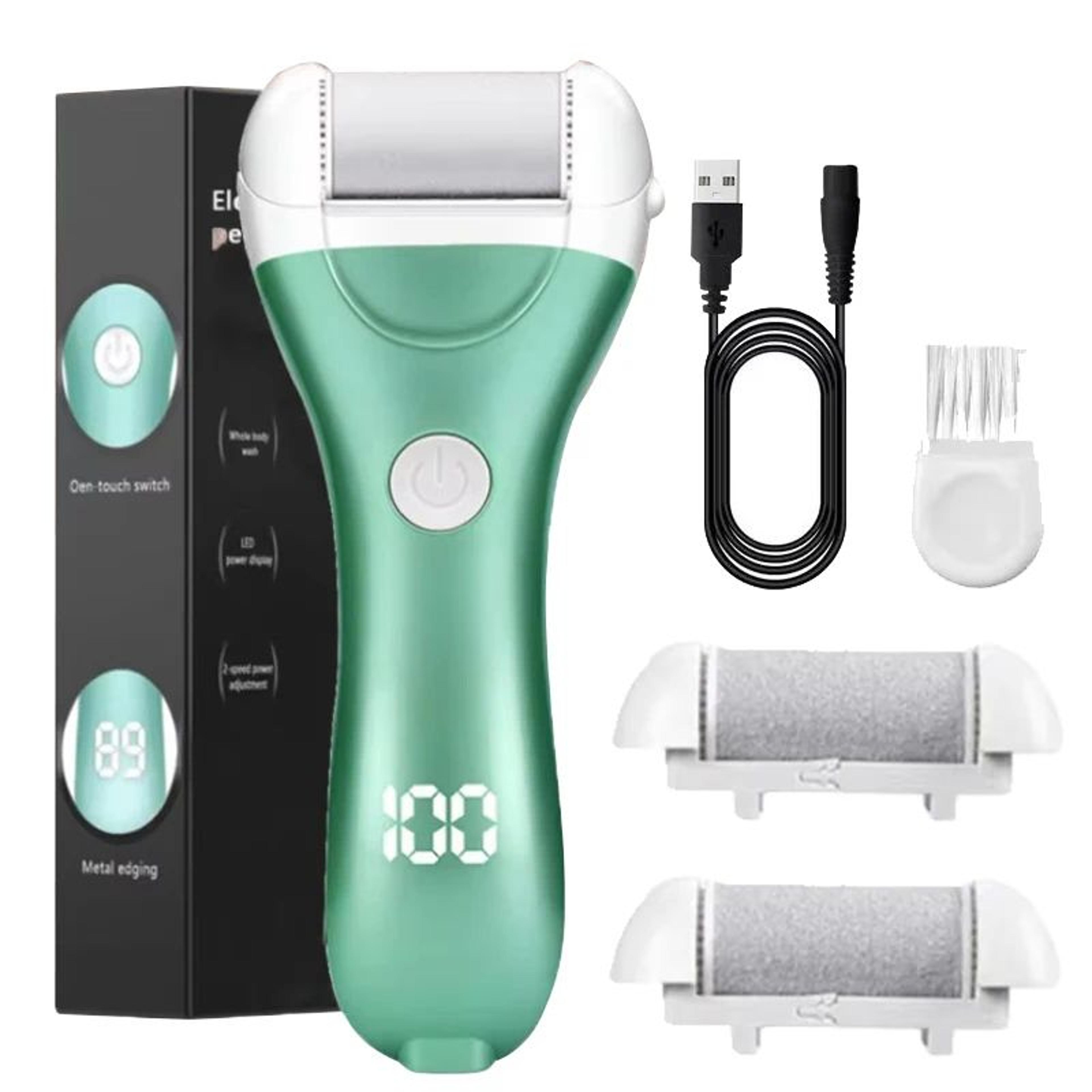 2 pcs portable electric foot file with vacuum adsorption – callus remover foot grinder & pedicure sander