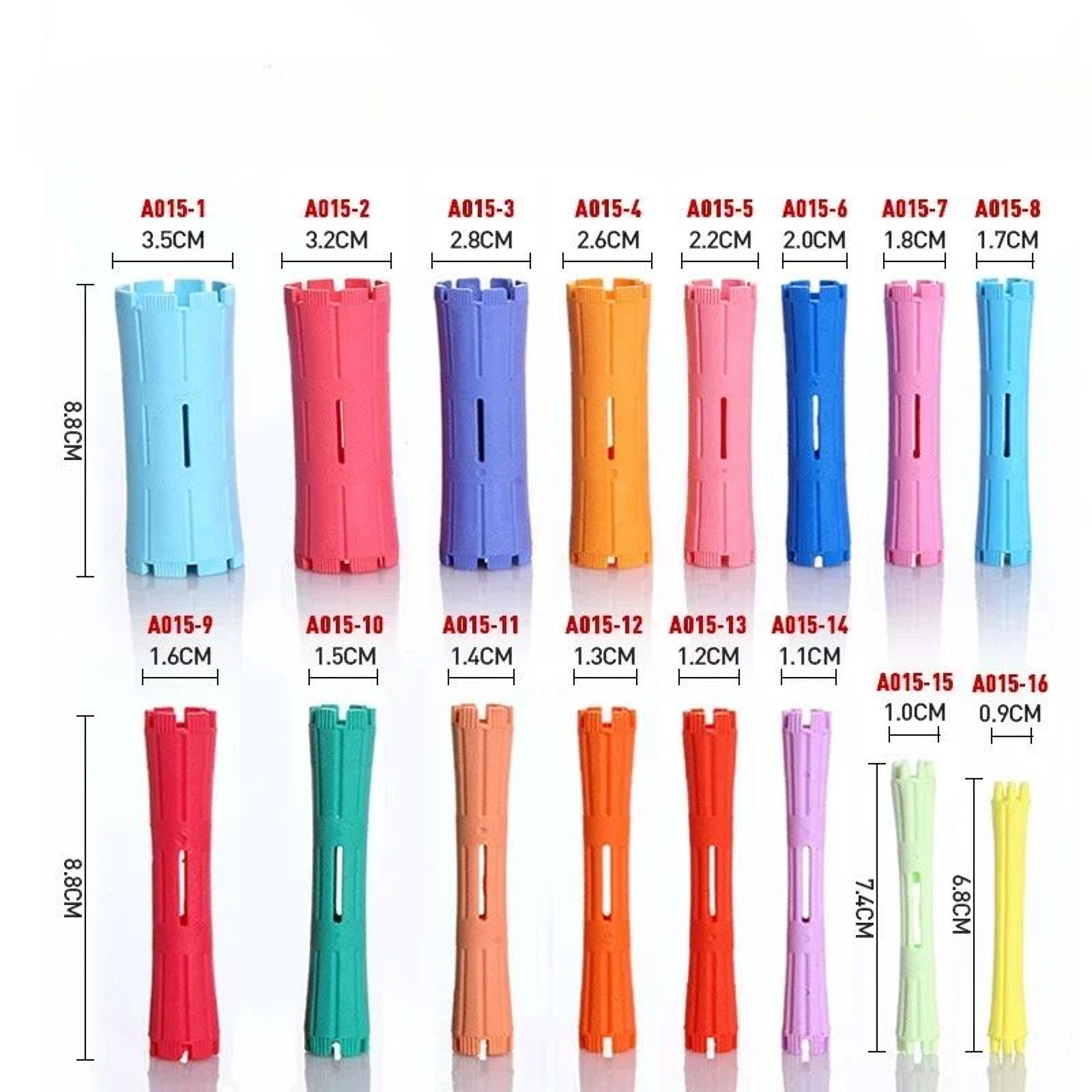 heatless hair perm rods and cold wave curling rollers set – plastic perming rod curlers, steel pintail comb