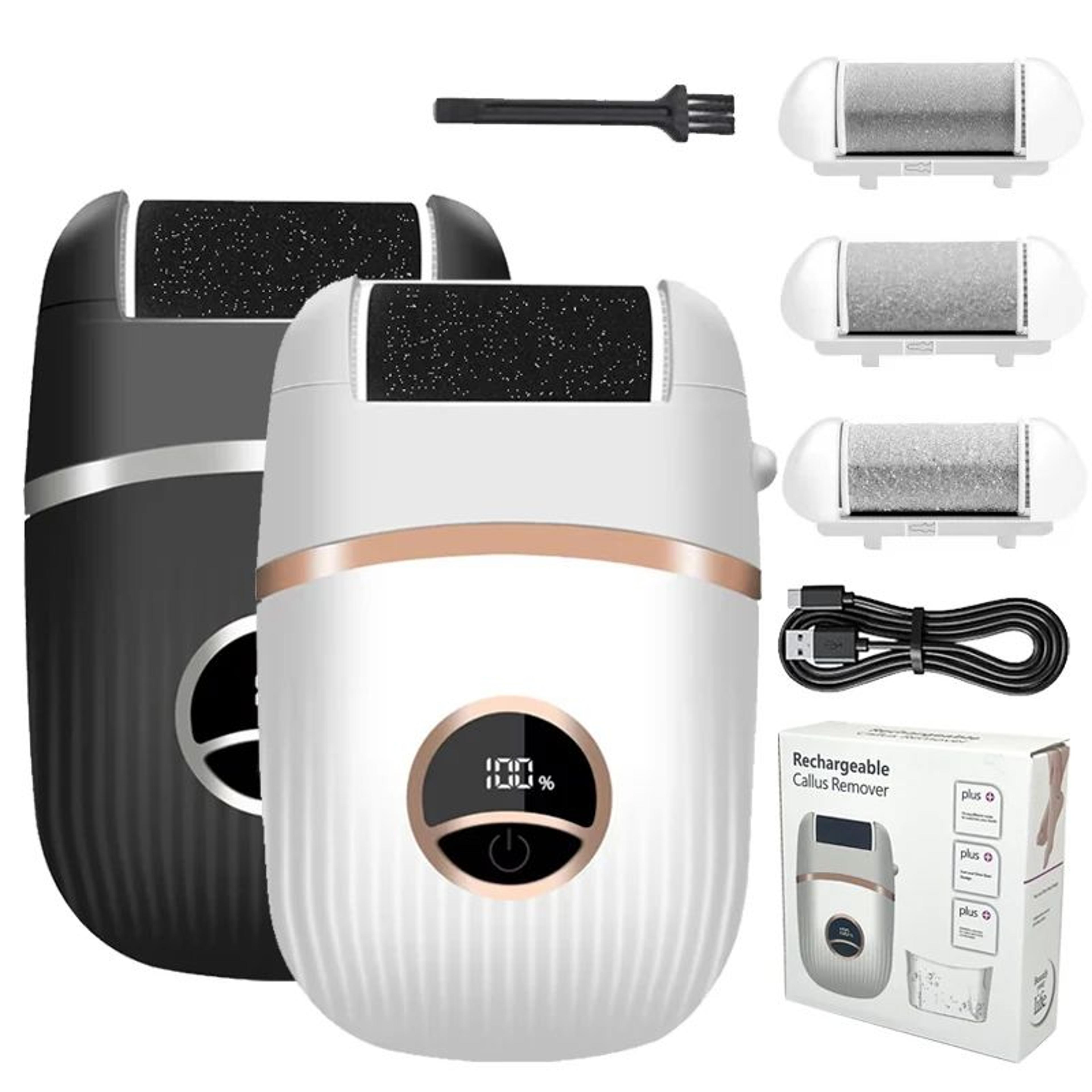 electric foot file callus remover – digital display foot grinder for dead skin & cracked heels | pedicure tool for smoot