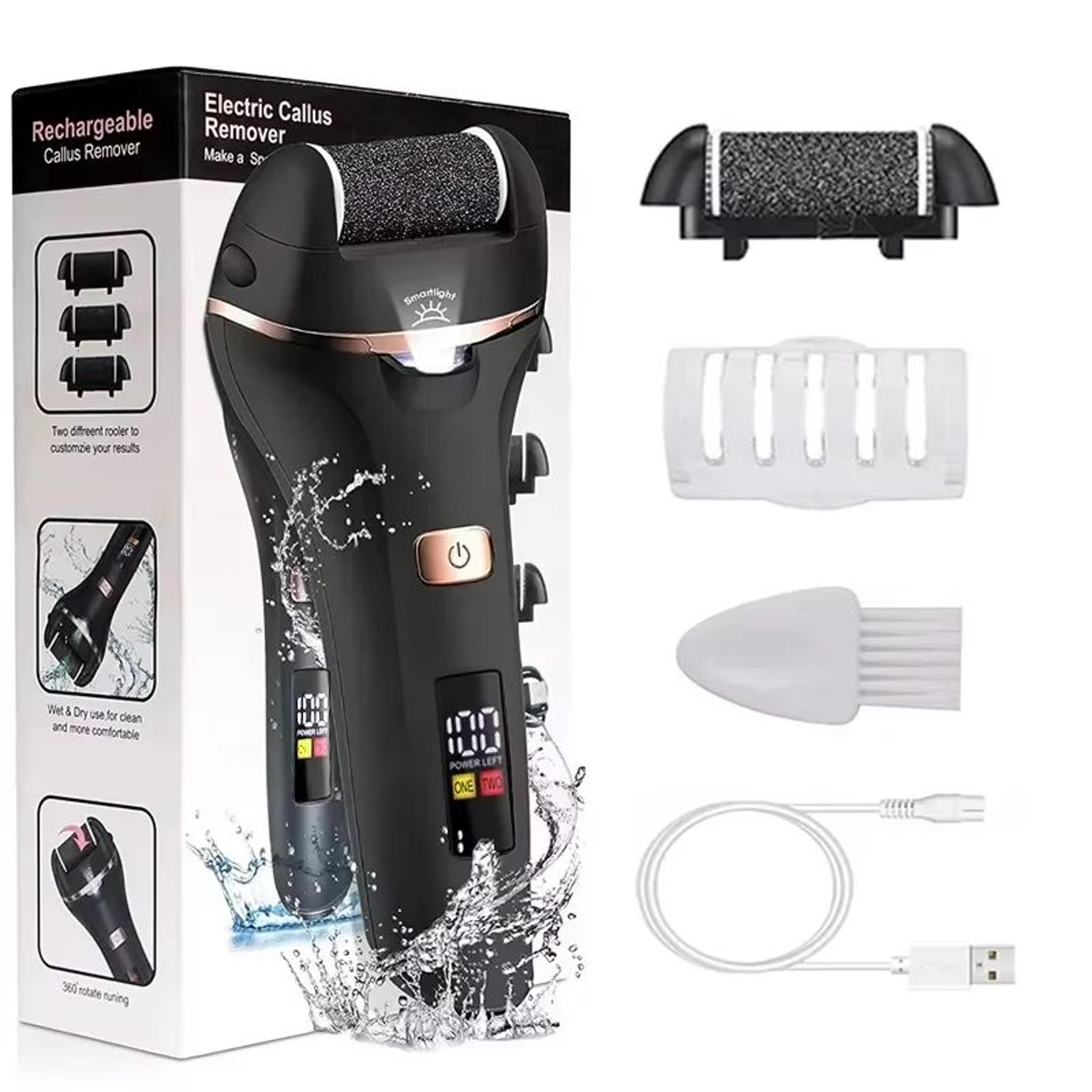 waterproof electric foot callus remover – usb rechargeable heel grinder for dead skin | professional pedicure foot file