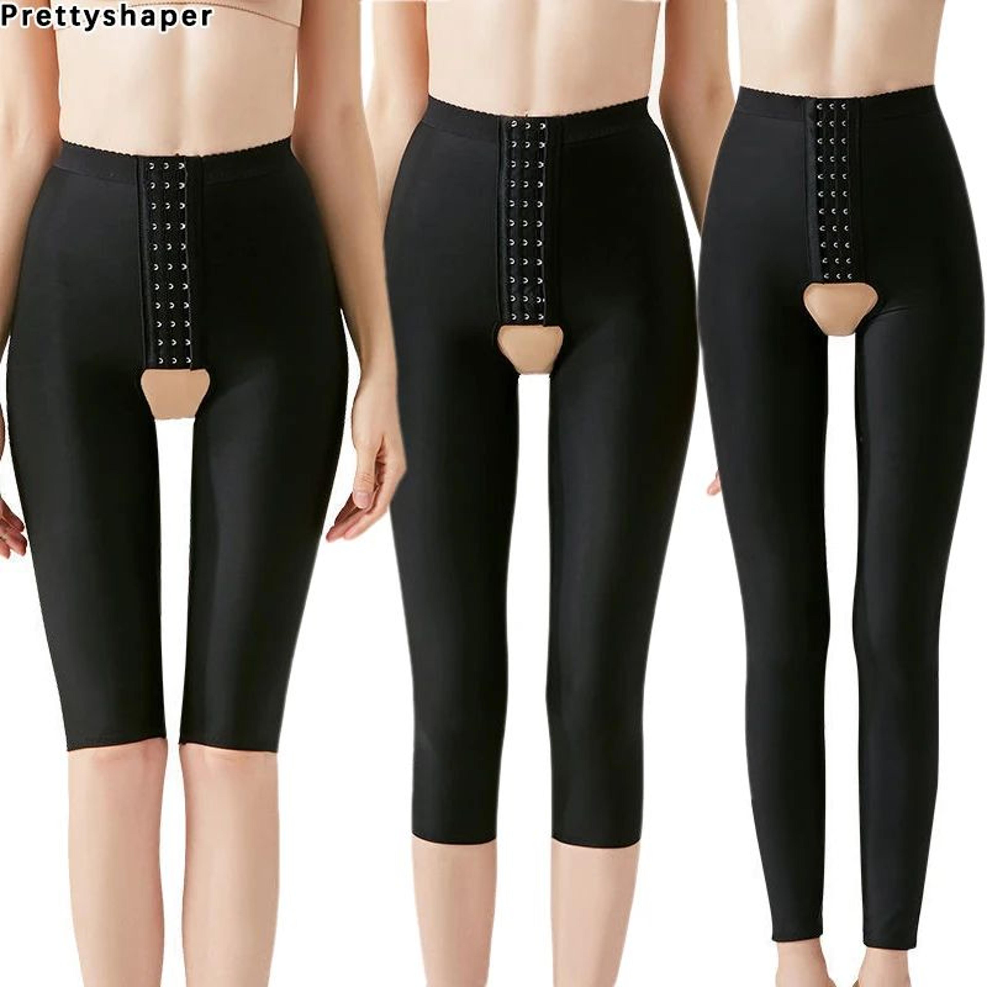 womens post-liposuction compression shapewear – thigh & belly control recovery pants medical body shaper