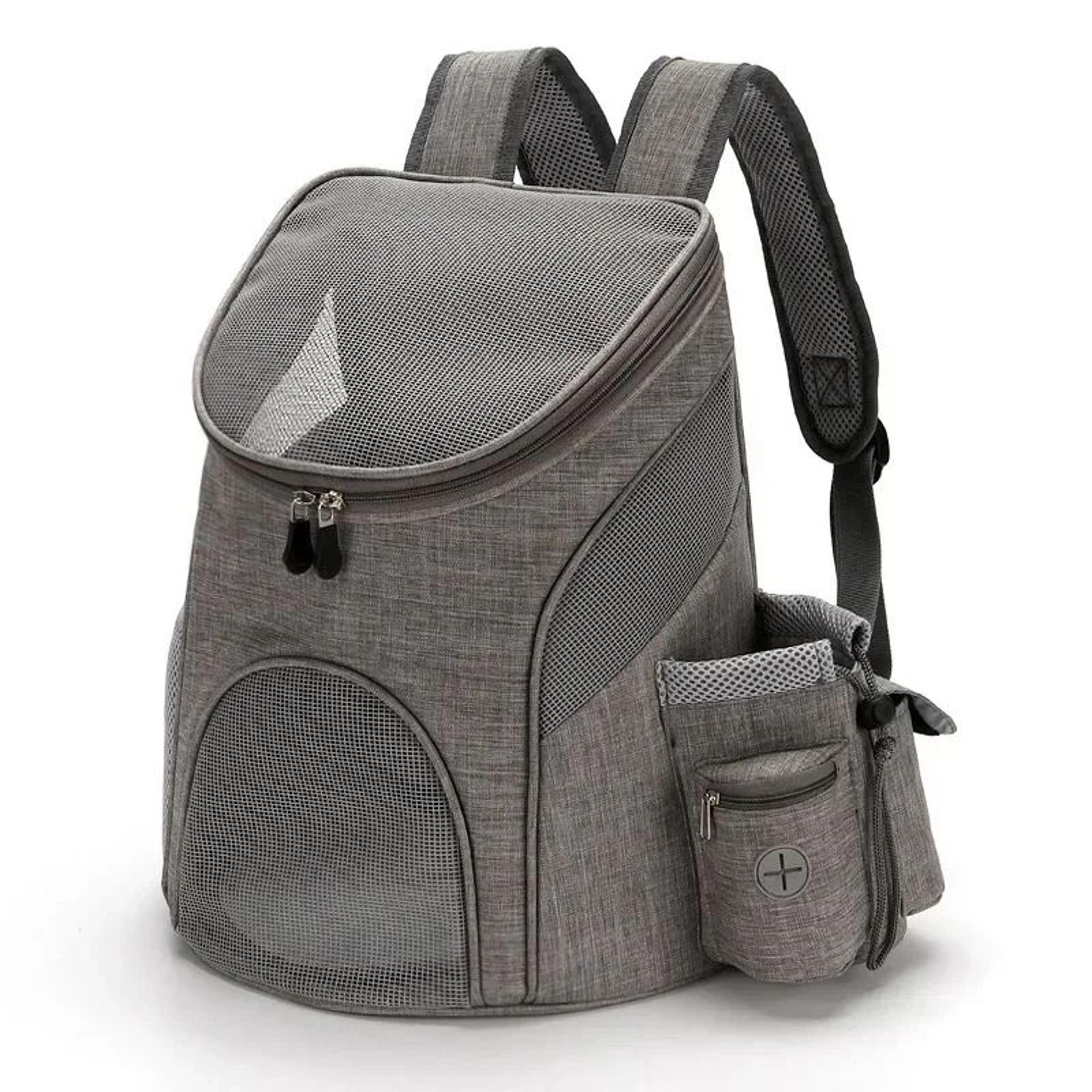 breathable mesh pet backpack carrier – foldable large capacity travel bag for dogs & cats
