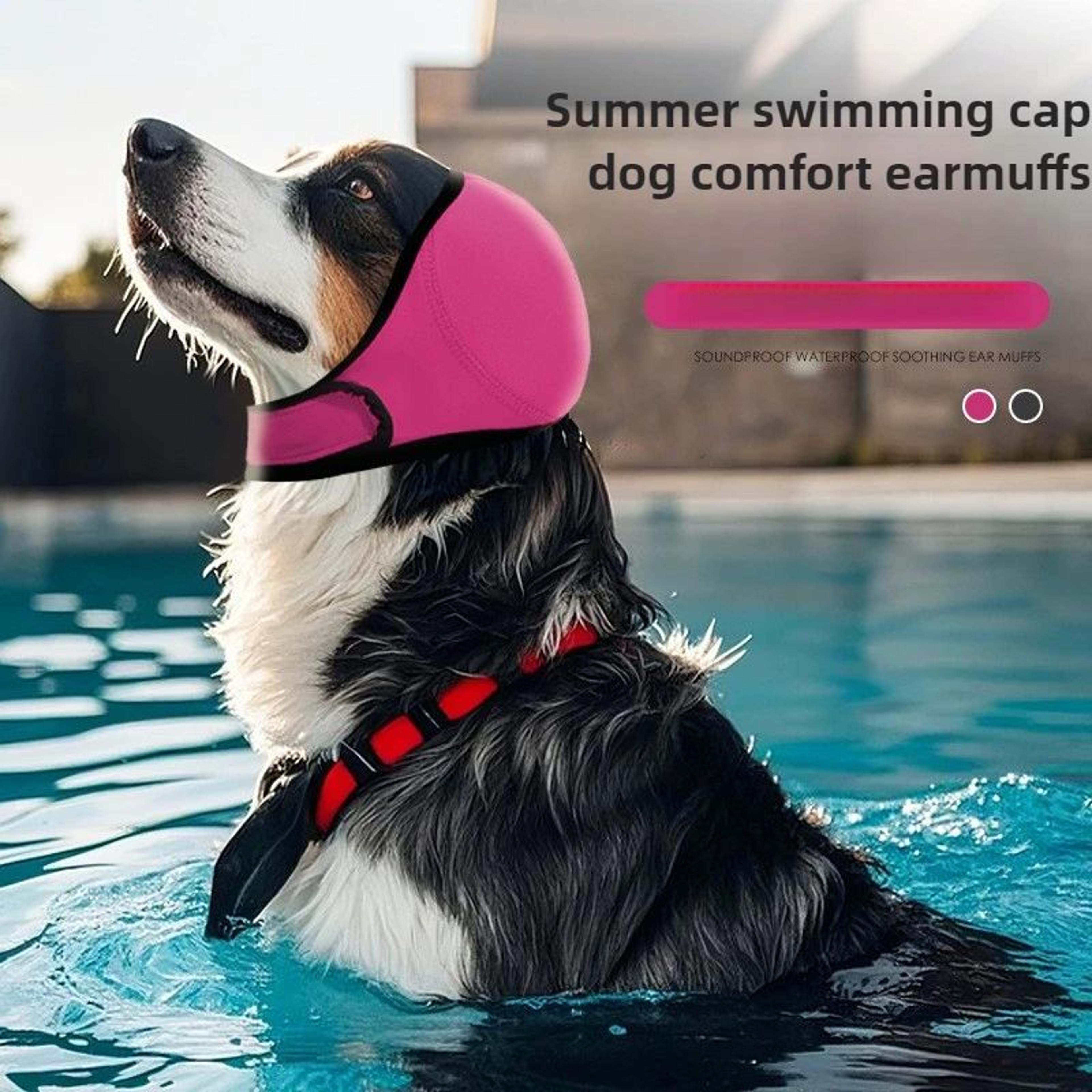 noise reduction dog ear covers – waterproof calming hearing protection earmuffs for dogs adjustable & shock proof