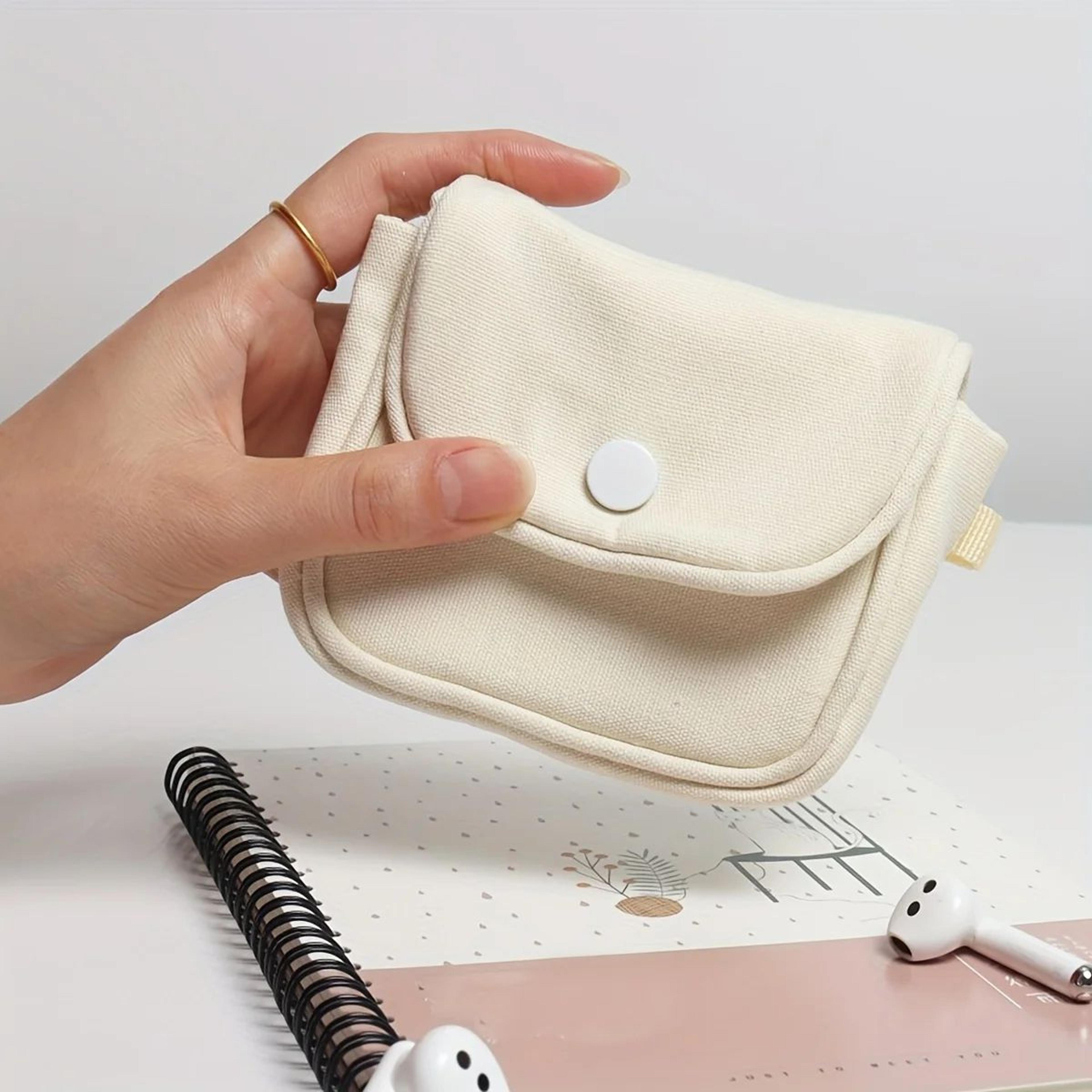 korean-japanese style mini coin & card wallet – trendy hanging pouch with id/drivers license storage for students