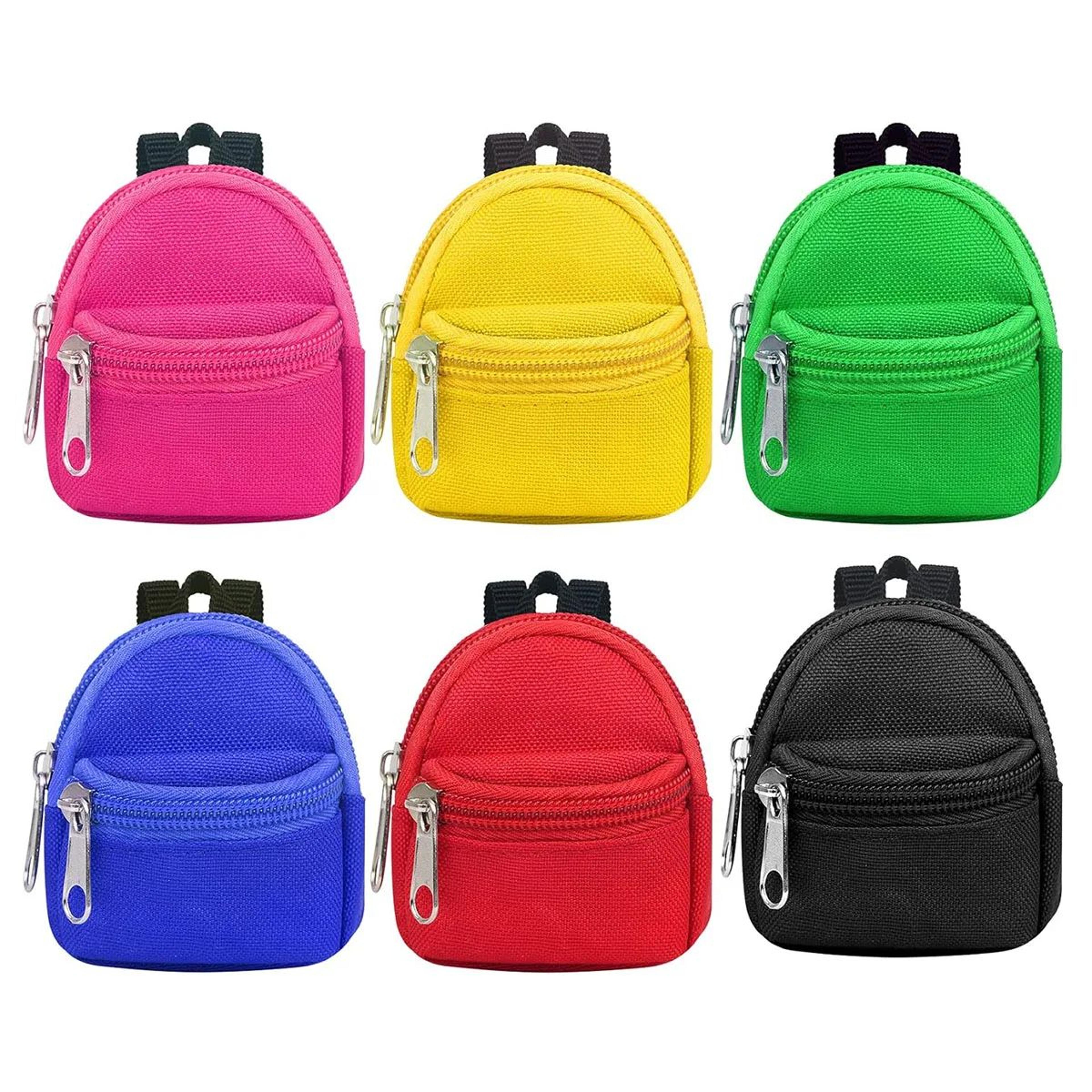 mini backpack coin purse keychain – double-zipper small wallet pendant bag for keys, coins & cute bag decoration