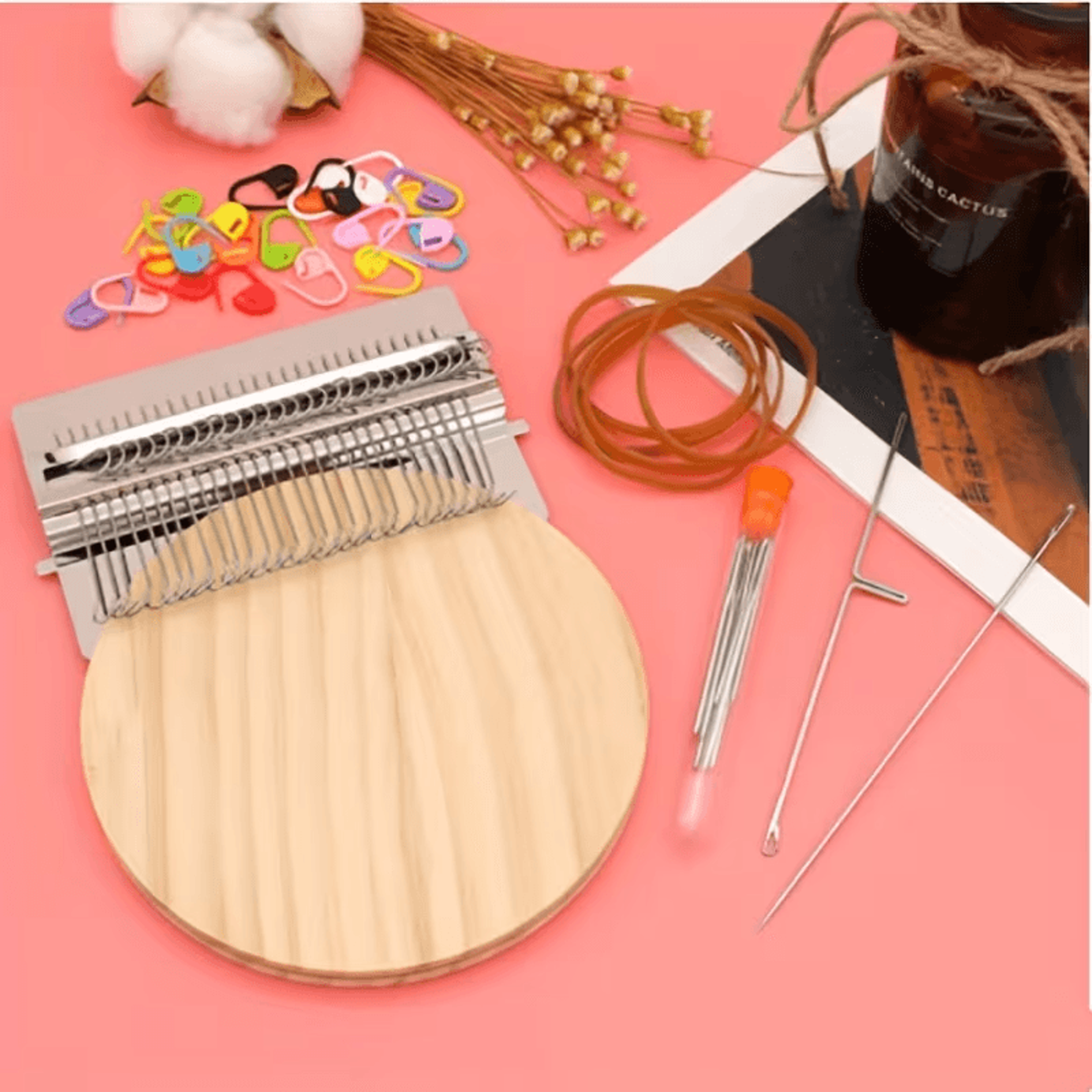 hand darning loom tool for fast fabric repairs, reinforcement & decorative patching