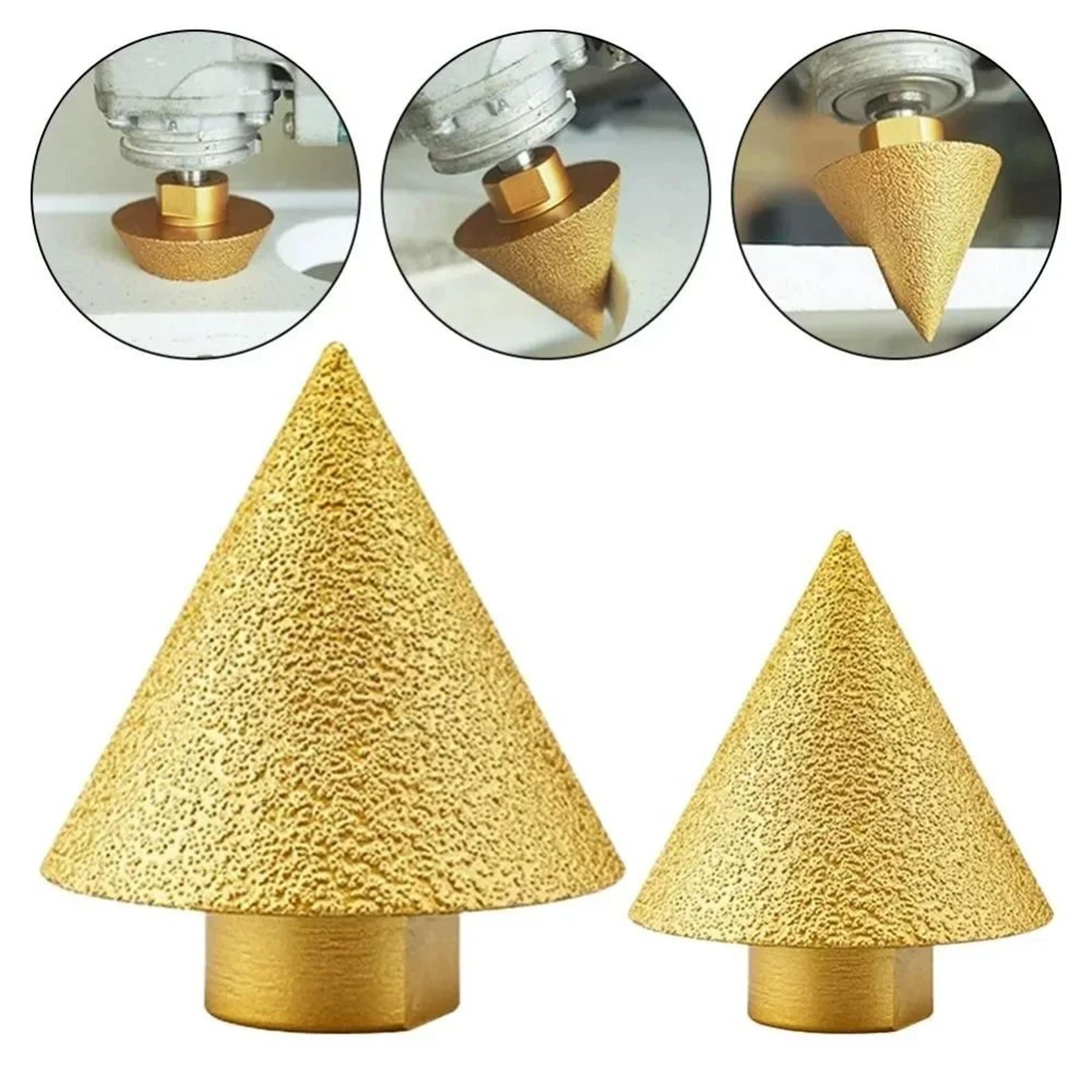 m10/m14 diamond chamfer bit – 1.5/2 inches tile beveling cone tool for ceramic porcelain stone hole expanding grinder
