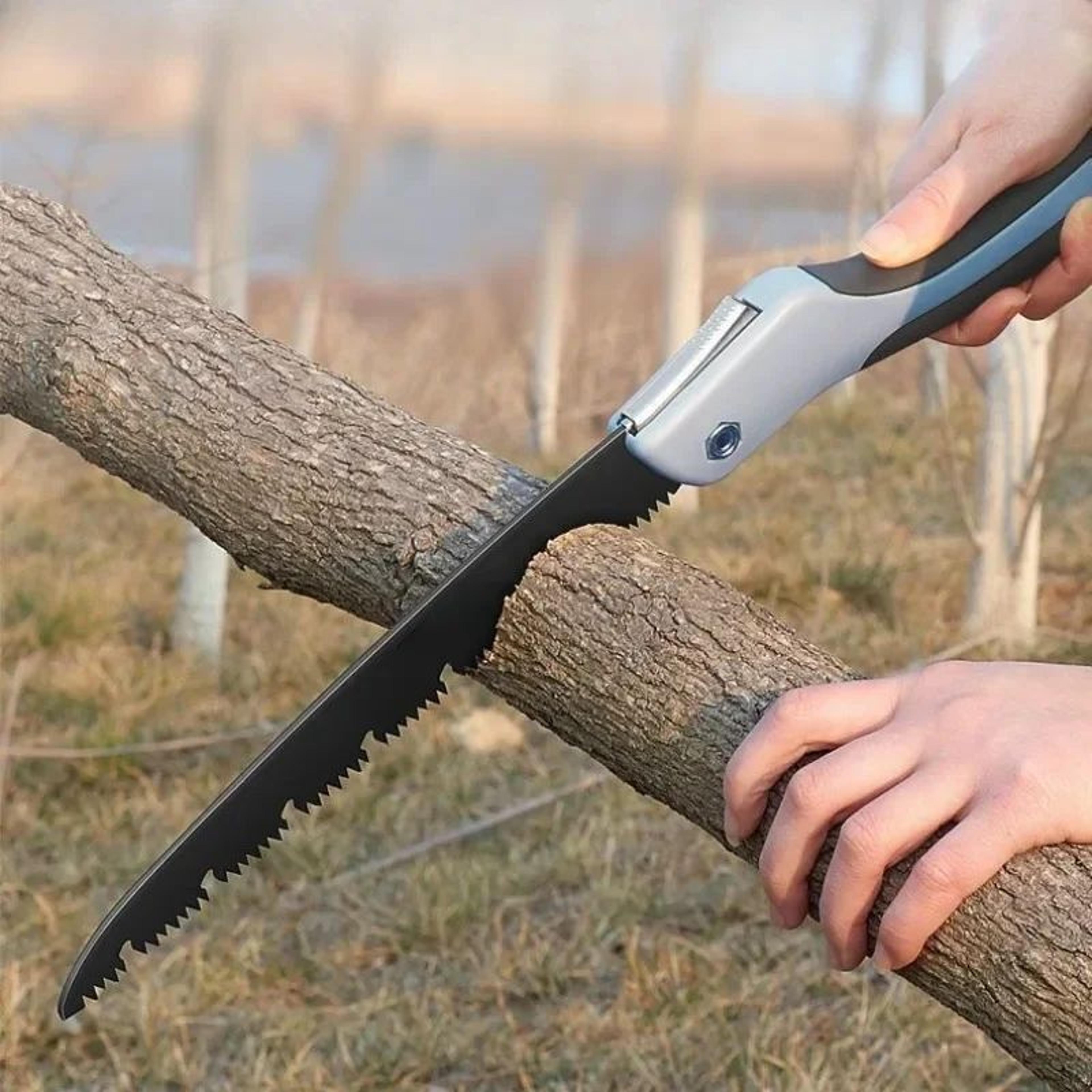 heavy-duty folding hand saw for wood cutting – sharp pruning & camping saw for trees, garden branches & outdoor survival