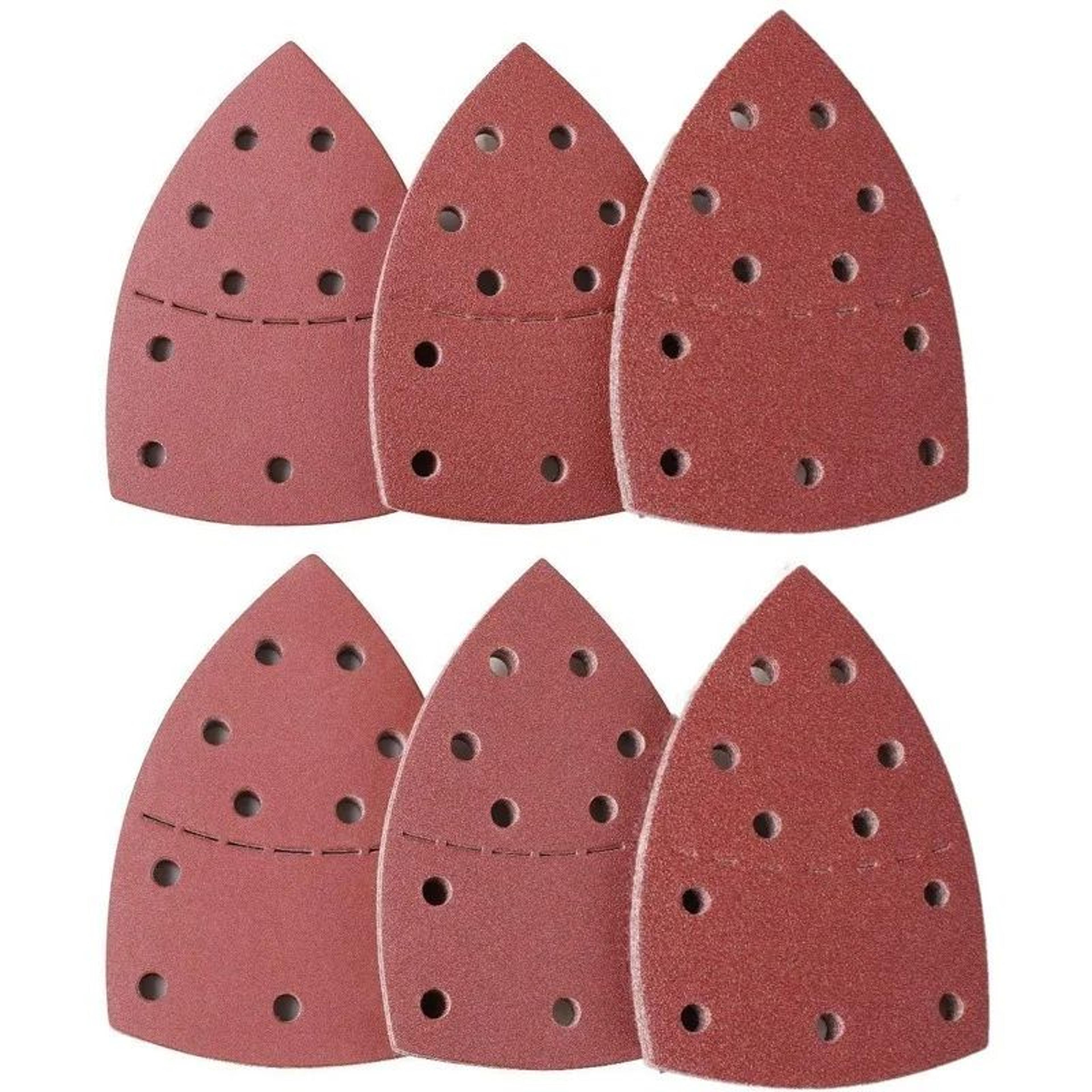 triangular detail sandpaper set 11-hole 40–2000 grit hook & loop sheets for mouse sander multi-pack