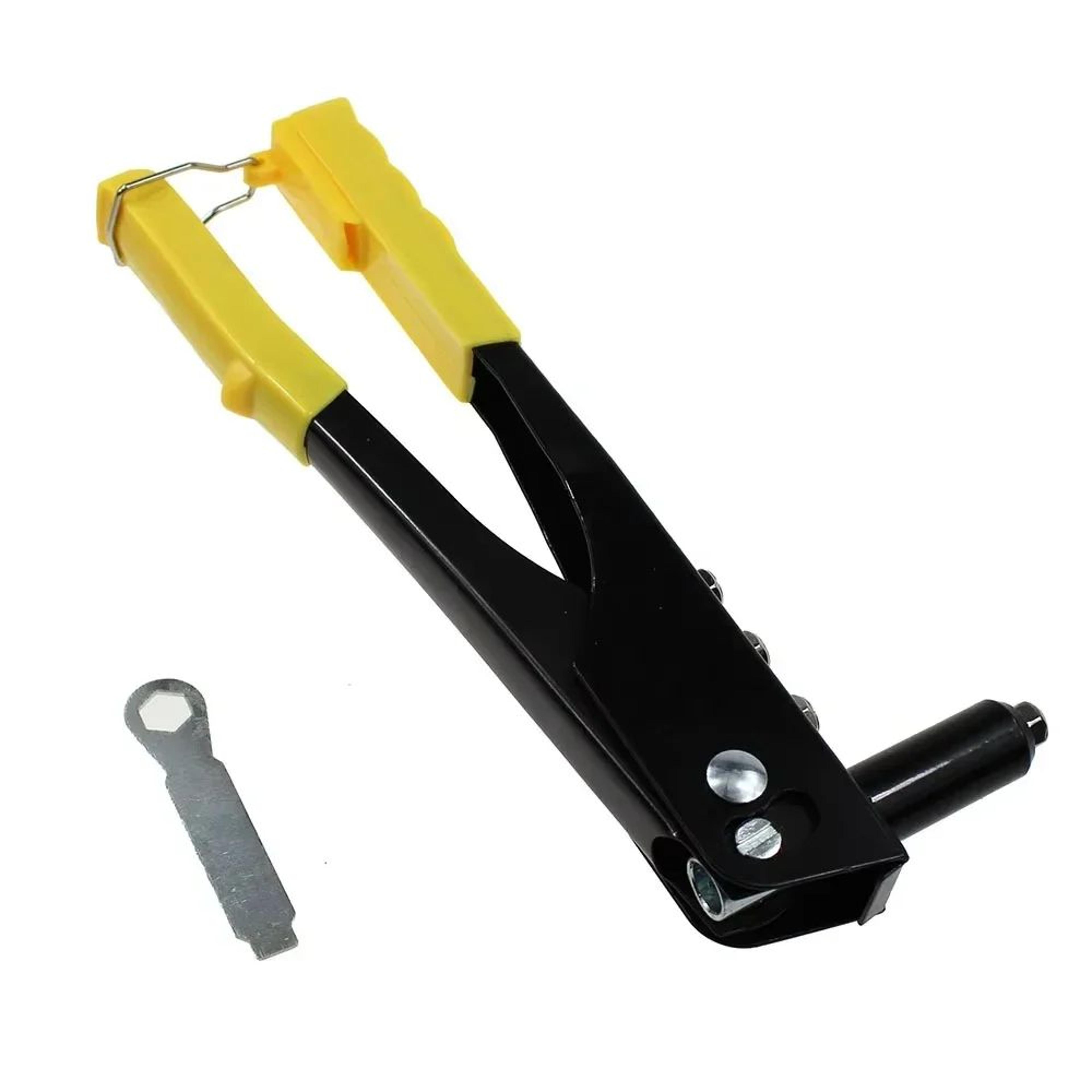 professional manual rivet gun tool - anti-rust metal hand riveter with removable heads for diy automotive & metal repair