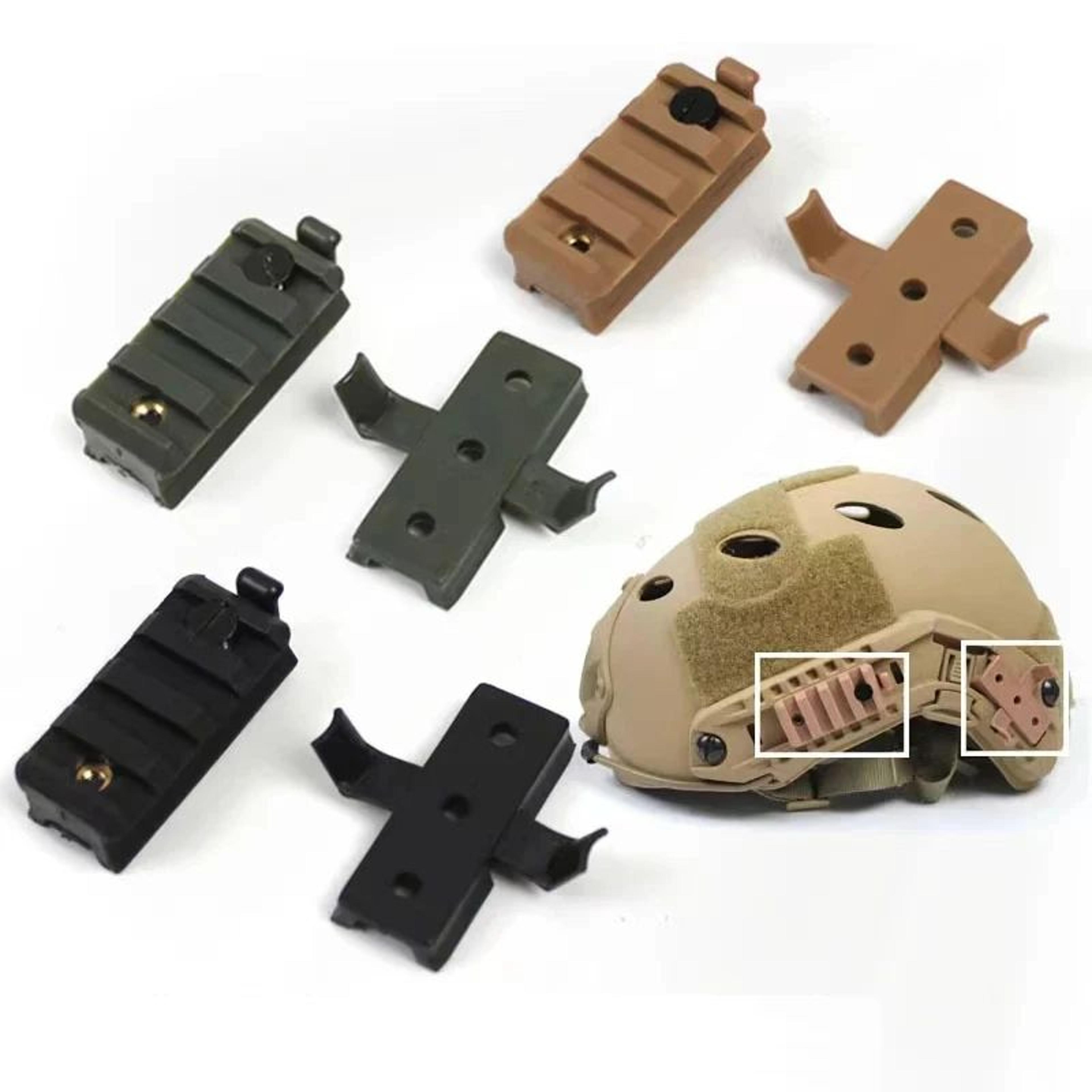 booiu 2 pcs tactical helmet rail slider mount set – fast style rail adapter for flashlight & airsoft helmet accessories