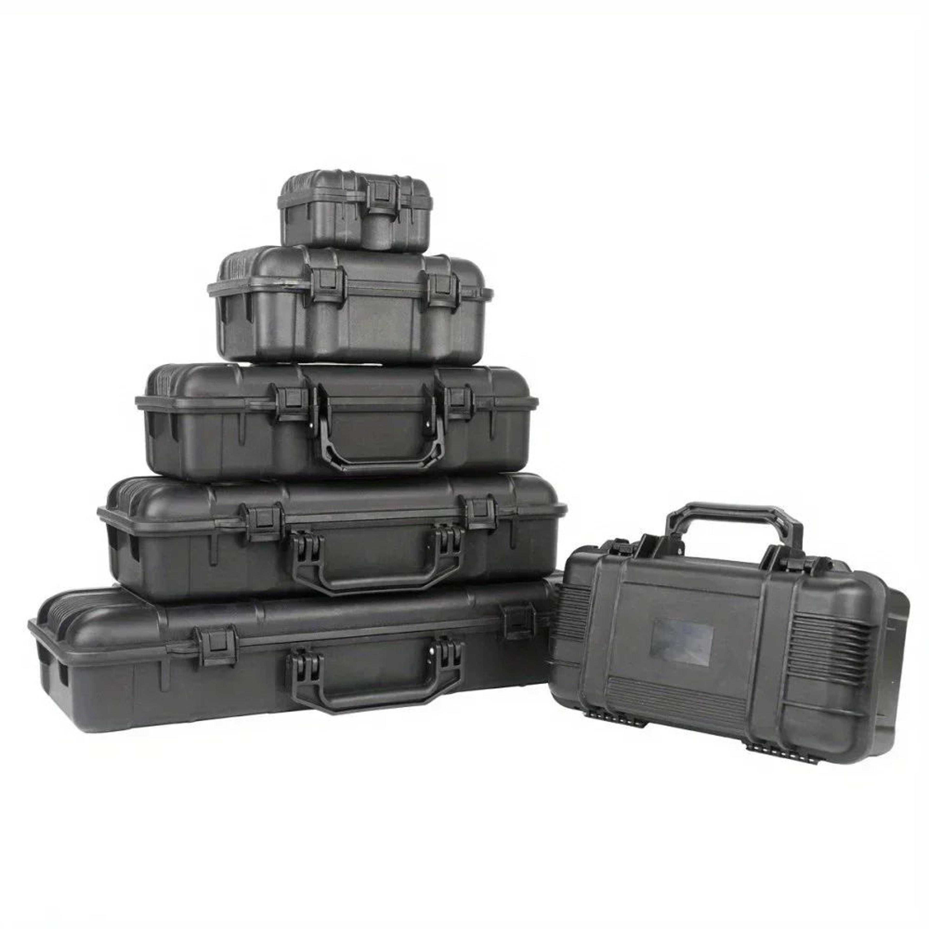 sealed shockproof hard carry case with foam insert – protective storage box for cameras, instruments, tools & optics