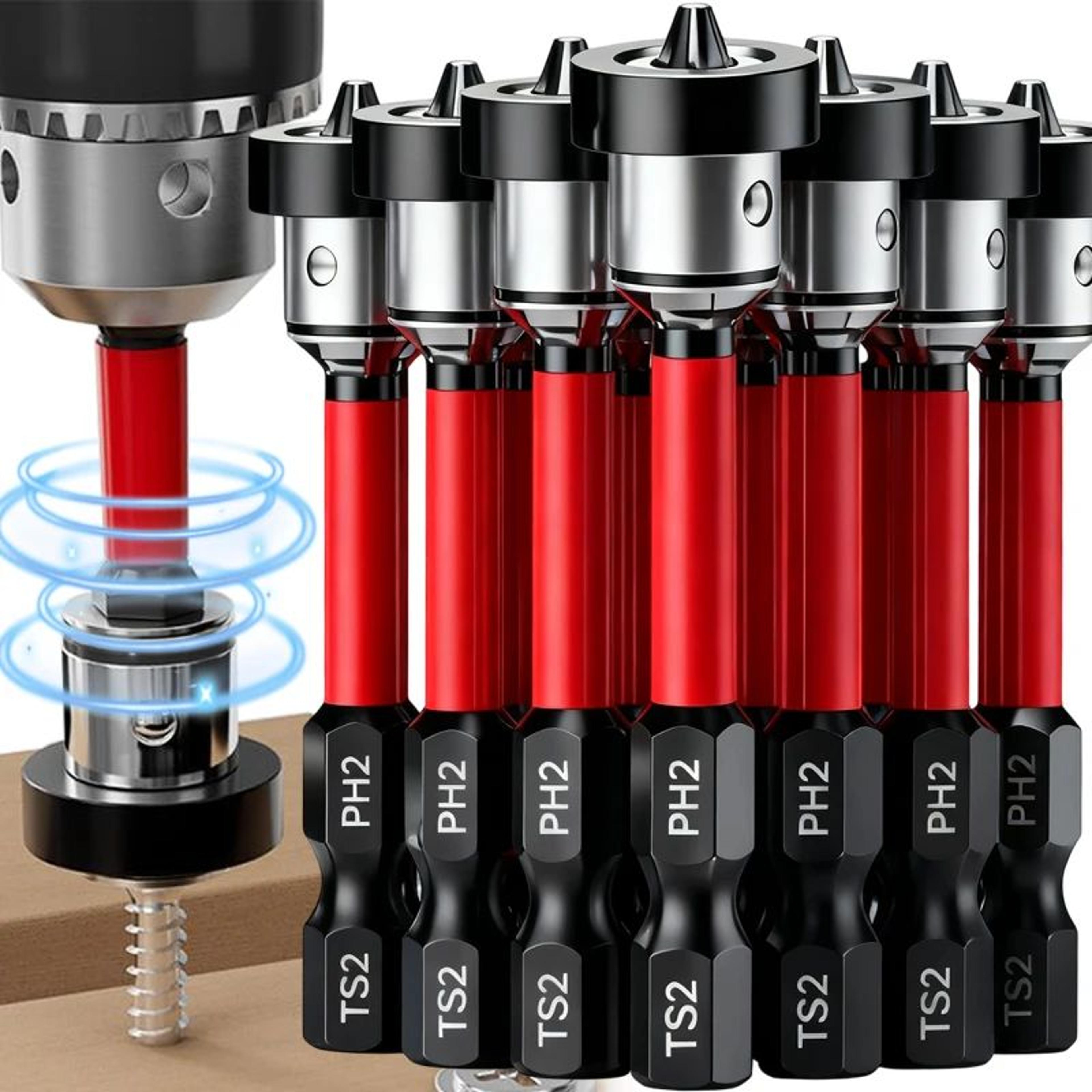 magnetic positioning drywall screwdriver bit | s2 steel locator bit for plasterboard gypsum board screws & fast drilling