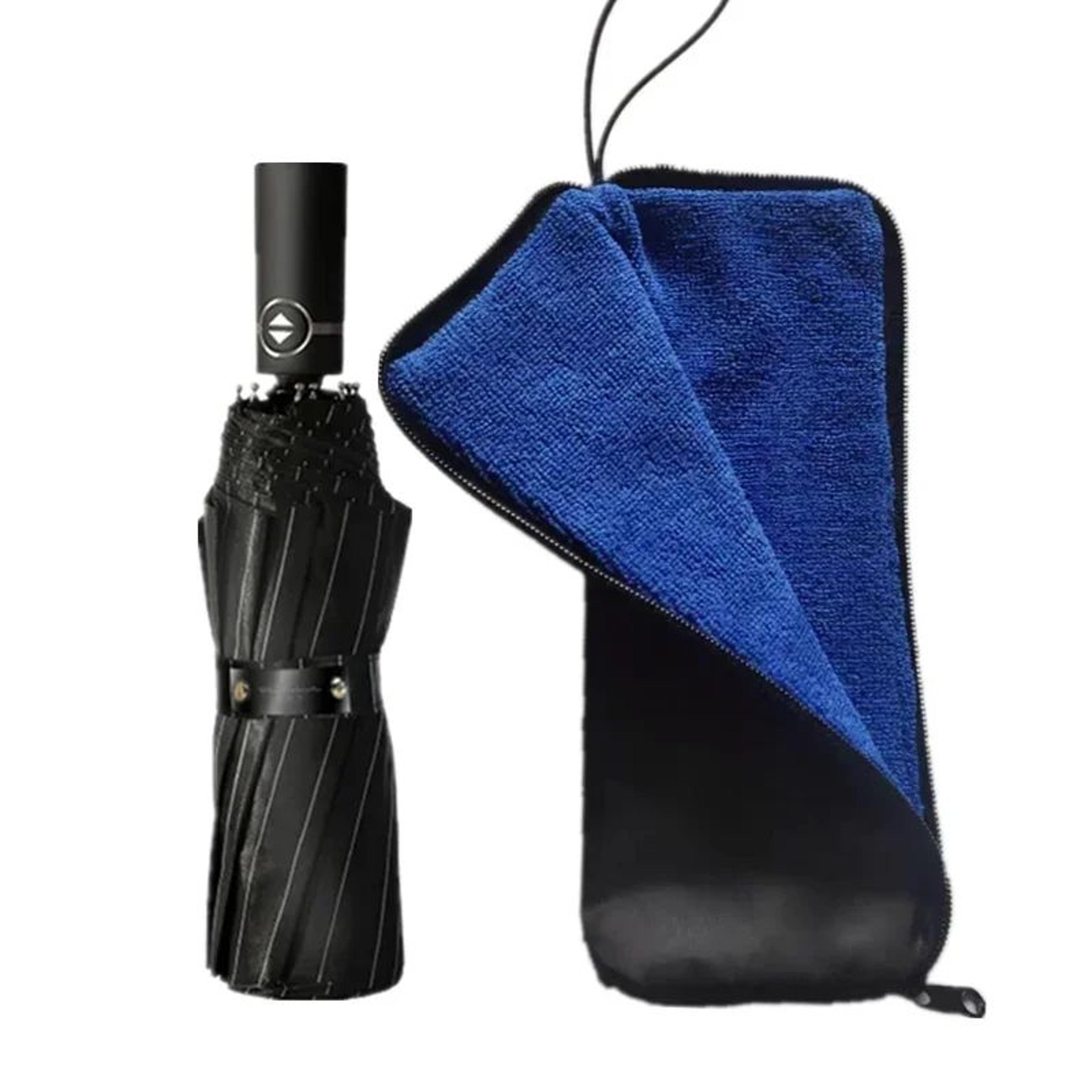 water-absorbing microfiber umbrella storage bag – waterproof portable umbrella cover sleeve for home, car & travel