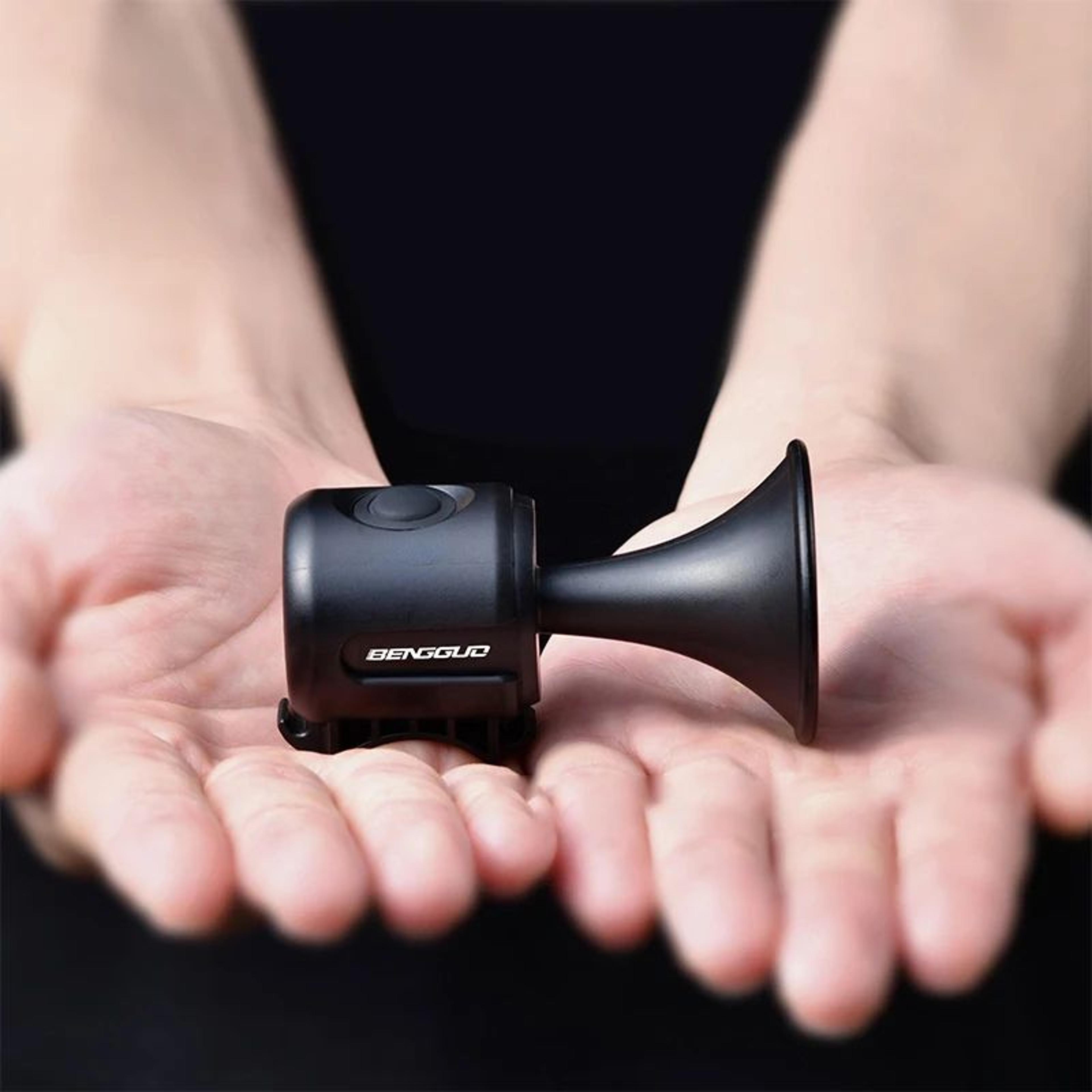 120db electronic bike horn alarm bell – loud police siren warning sound for bicycle, scooter & kids handlebar safety rin
