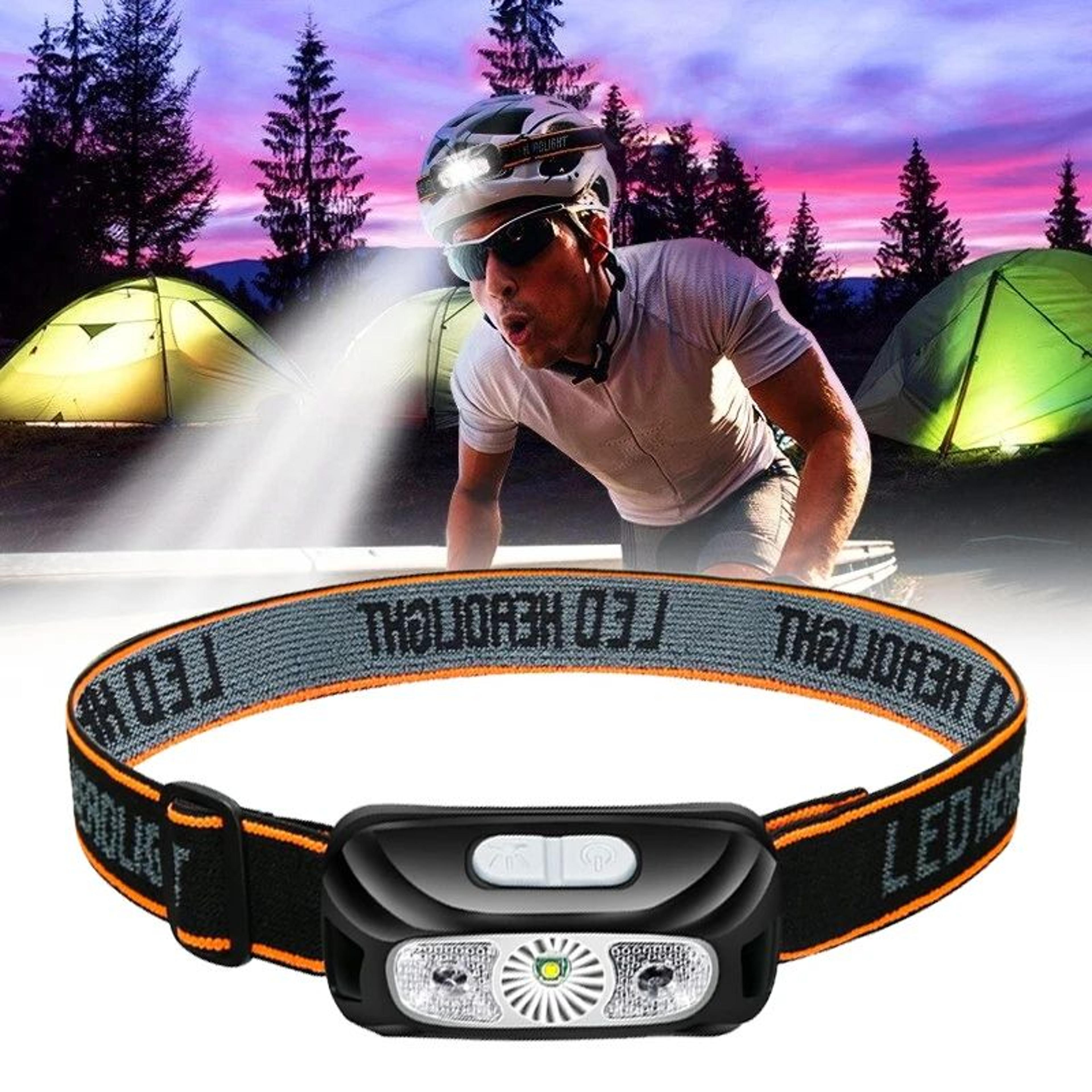 mini usb rechargeable sensor cob led headlamp – powerful hands-free headlight for fishing, camping, hiking & outdoor wor
