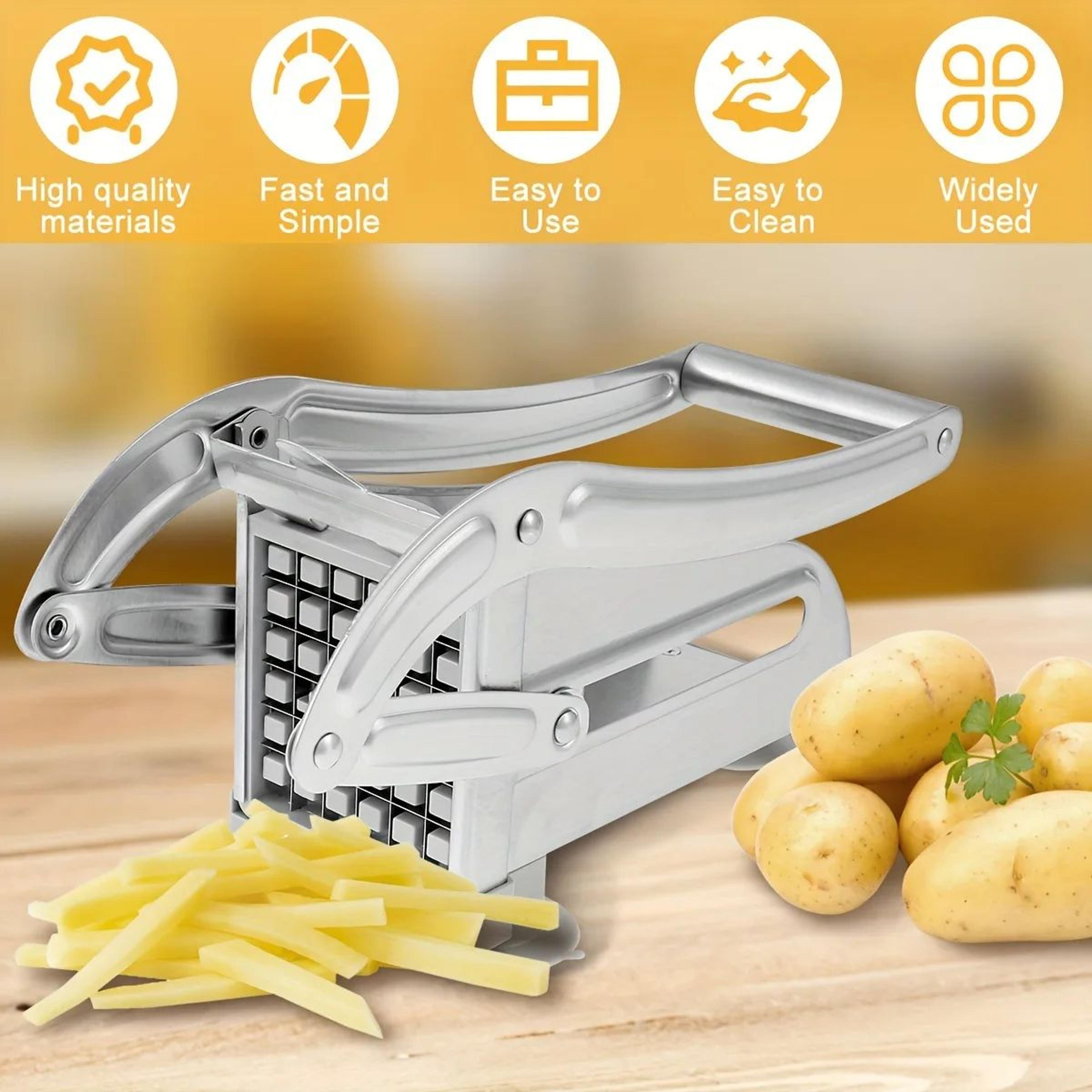 rapid potato slicer cutter with 36/46-hole blade – multi-function onion & vegetable chopper for fries, salad & prep