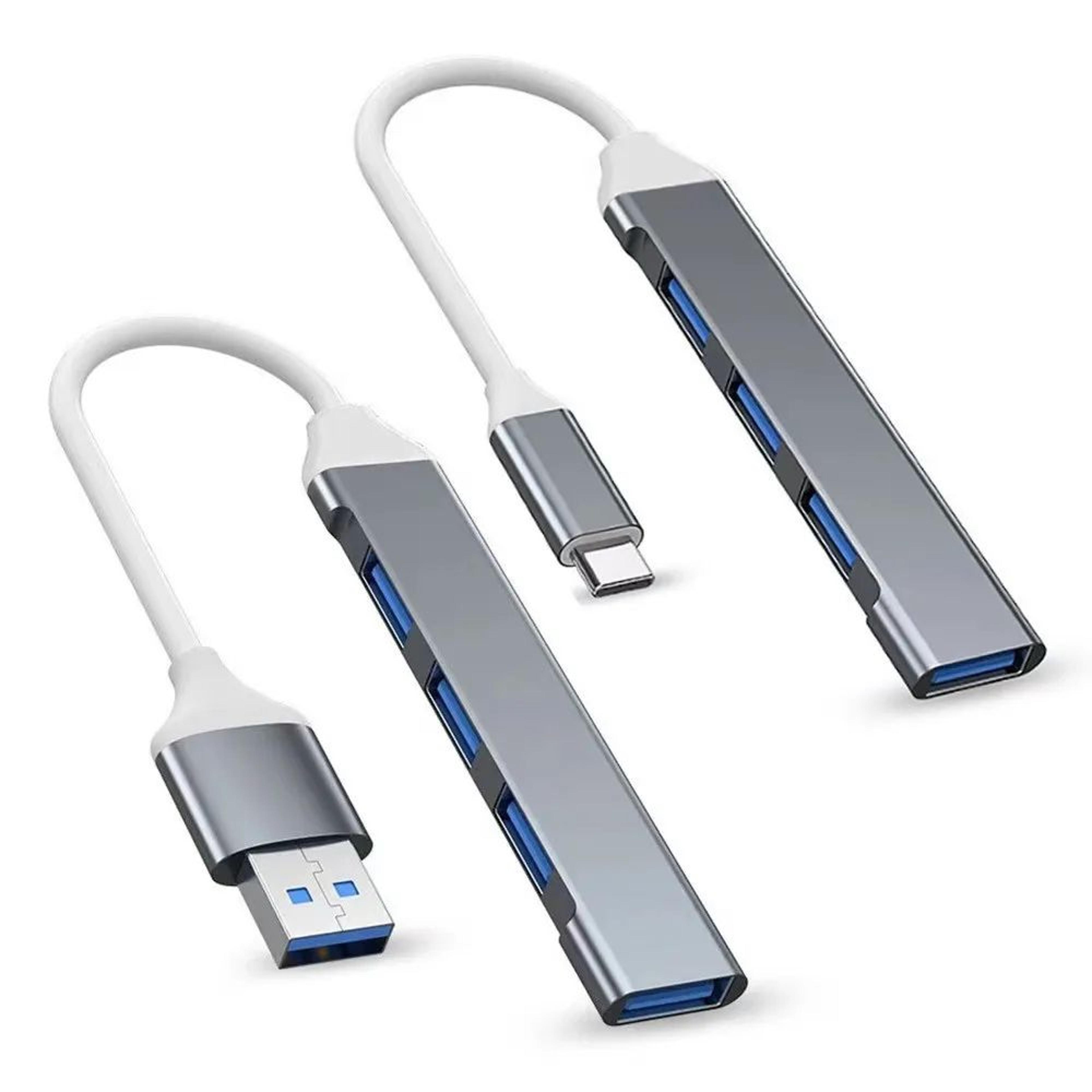 usb-c otg 4-port hub splitter – high-speed one-to-four expander dock for phone, laptop, pc multi usb adapter