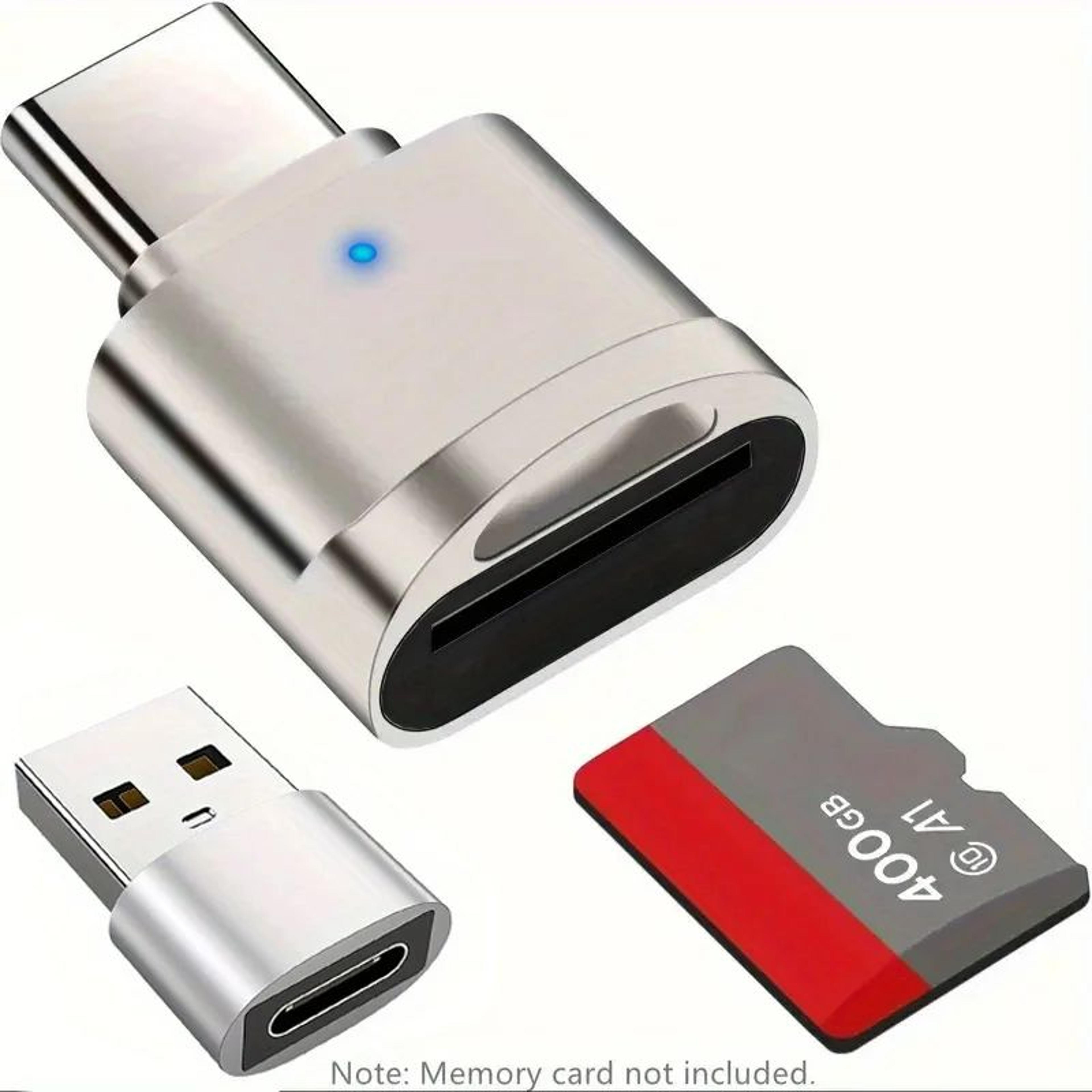 2 pcs usb-c sd/tf card reader – zinc alloy memory card adapter with usb-c to usb converter for iphone 15/16/17 pro max