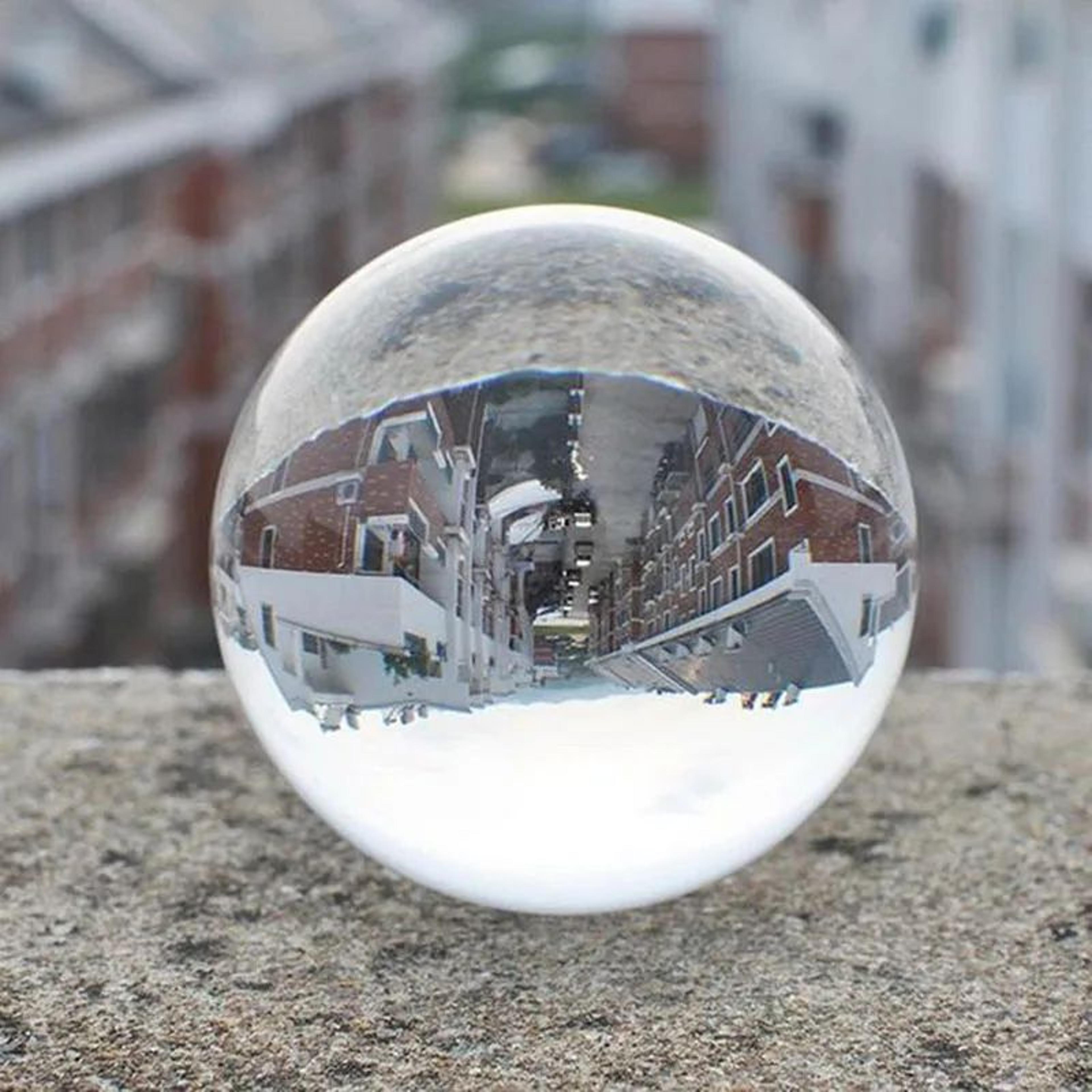 k9 clear crystal ball decor | solid glass sphere figurine for home display, photography props & elegant tabletop styling