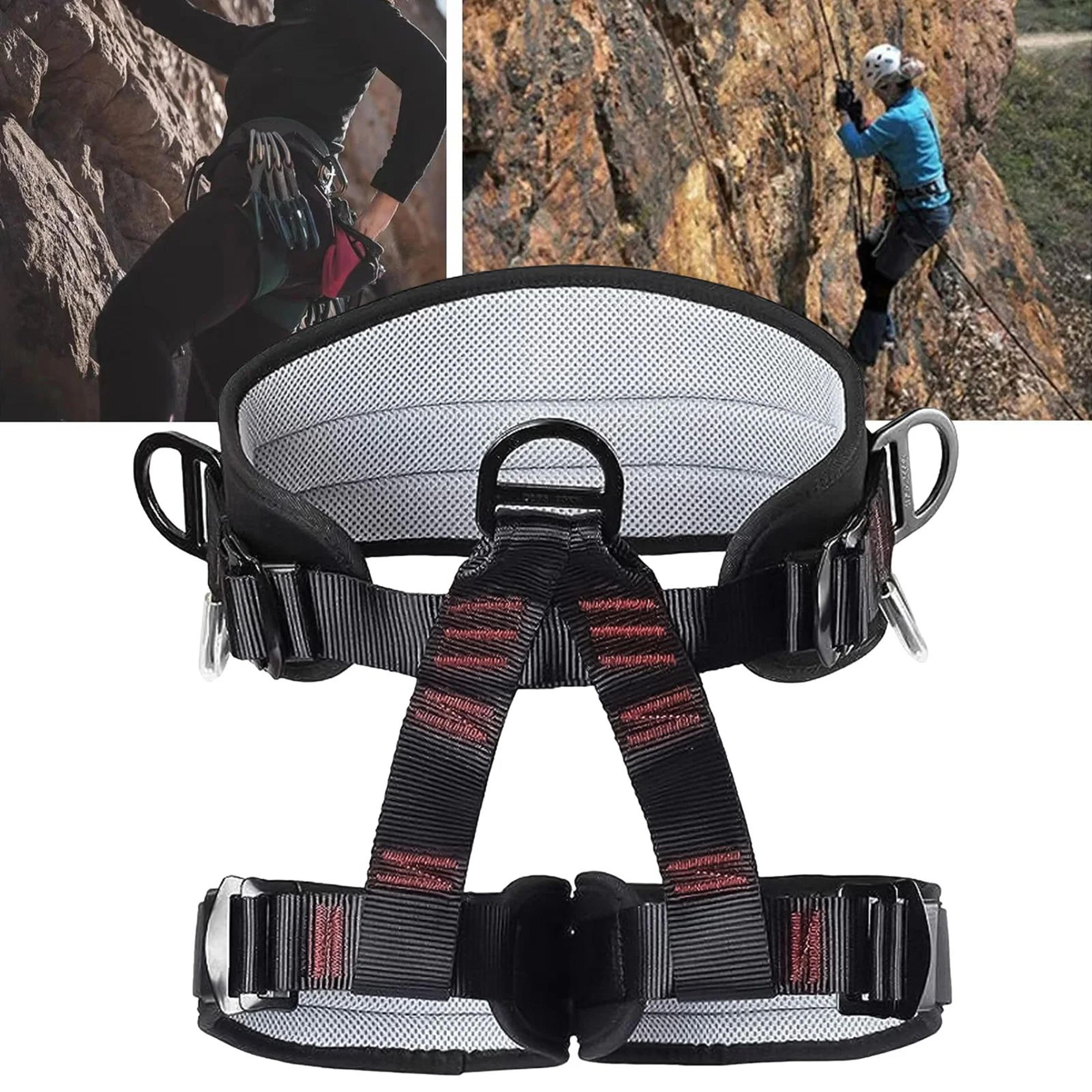 roofing safety harness kit half body | padded fall protection belt with safety rope for construction work