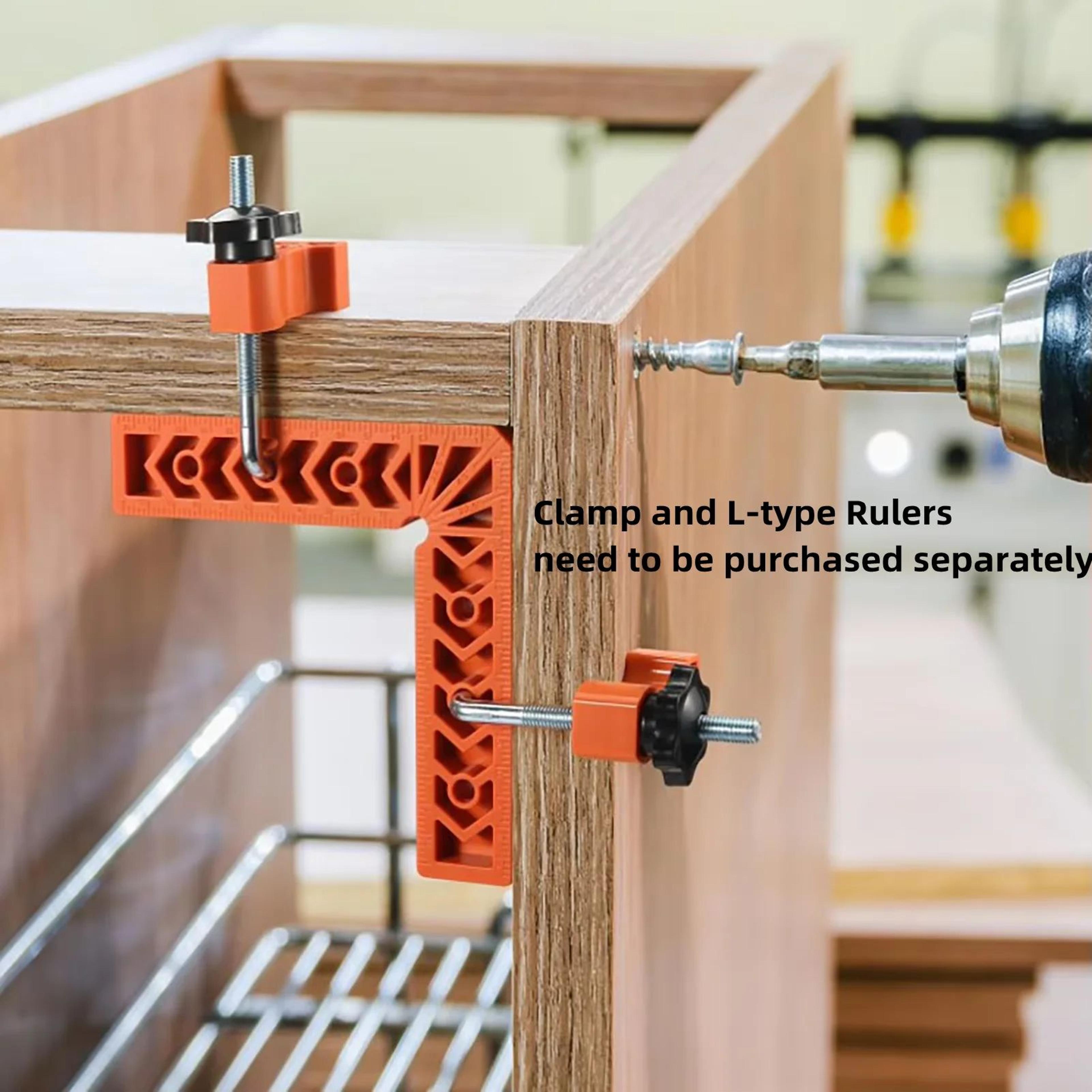 90° right angle clamp set | l-type positioning square ruler for woodworking, cabinet box frame splicing & assembly