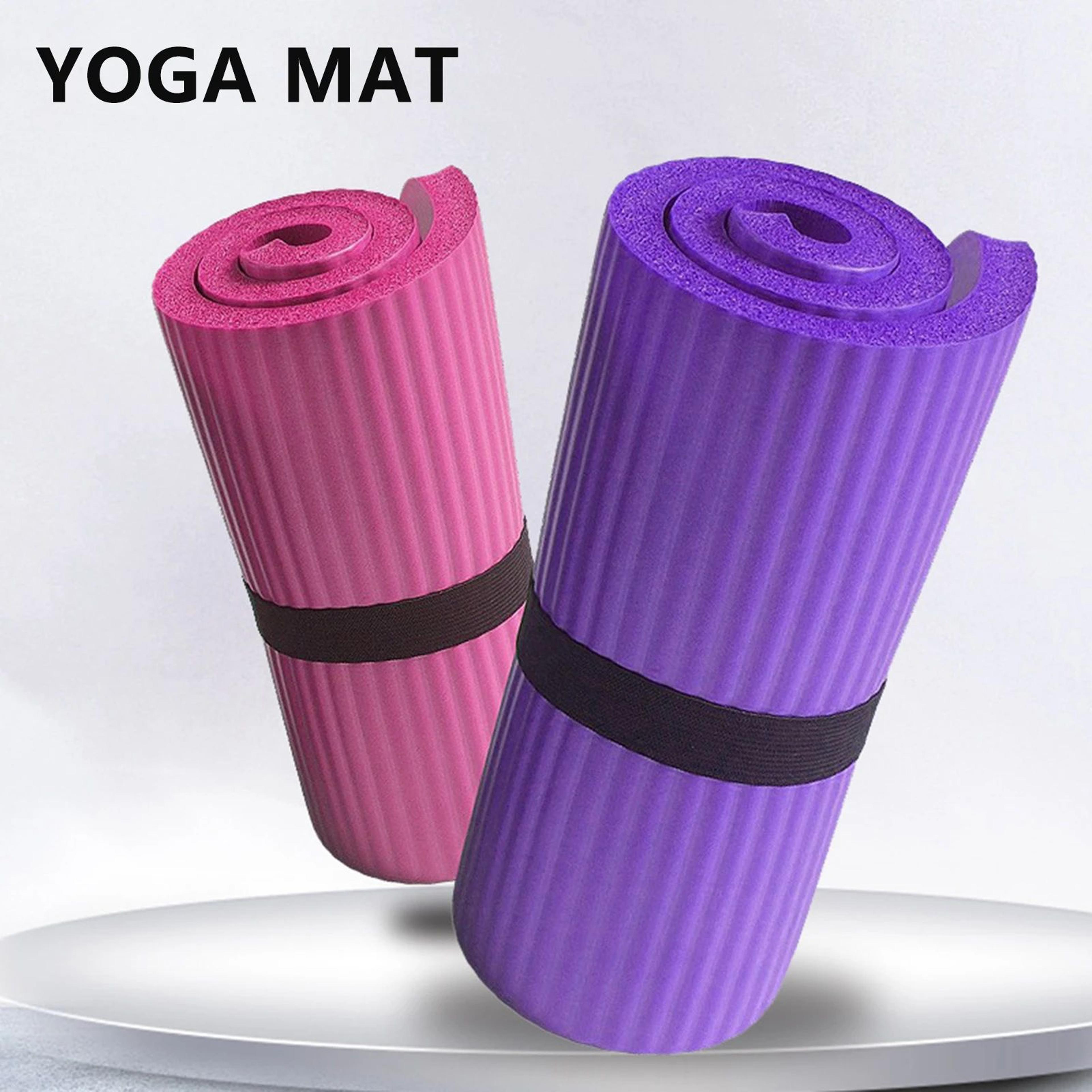 mini premium yoga mat | soft shock-absorbing pilates exercise mat for home workouts, stretching, knees & joint support