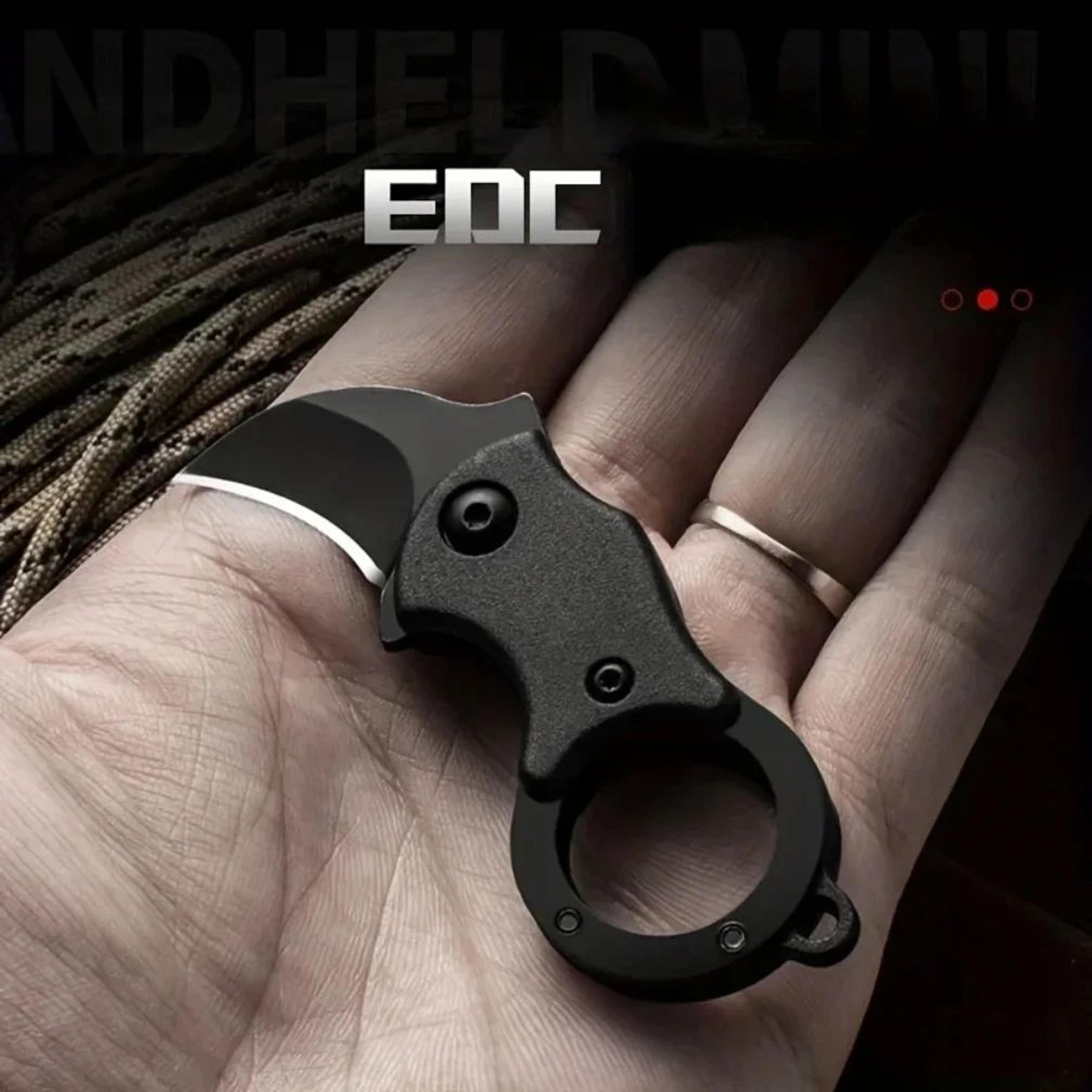 stainless steel mini keychain knife & peeler fixed blade edc tool with chain for camping, travel, packages & quick cuts