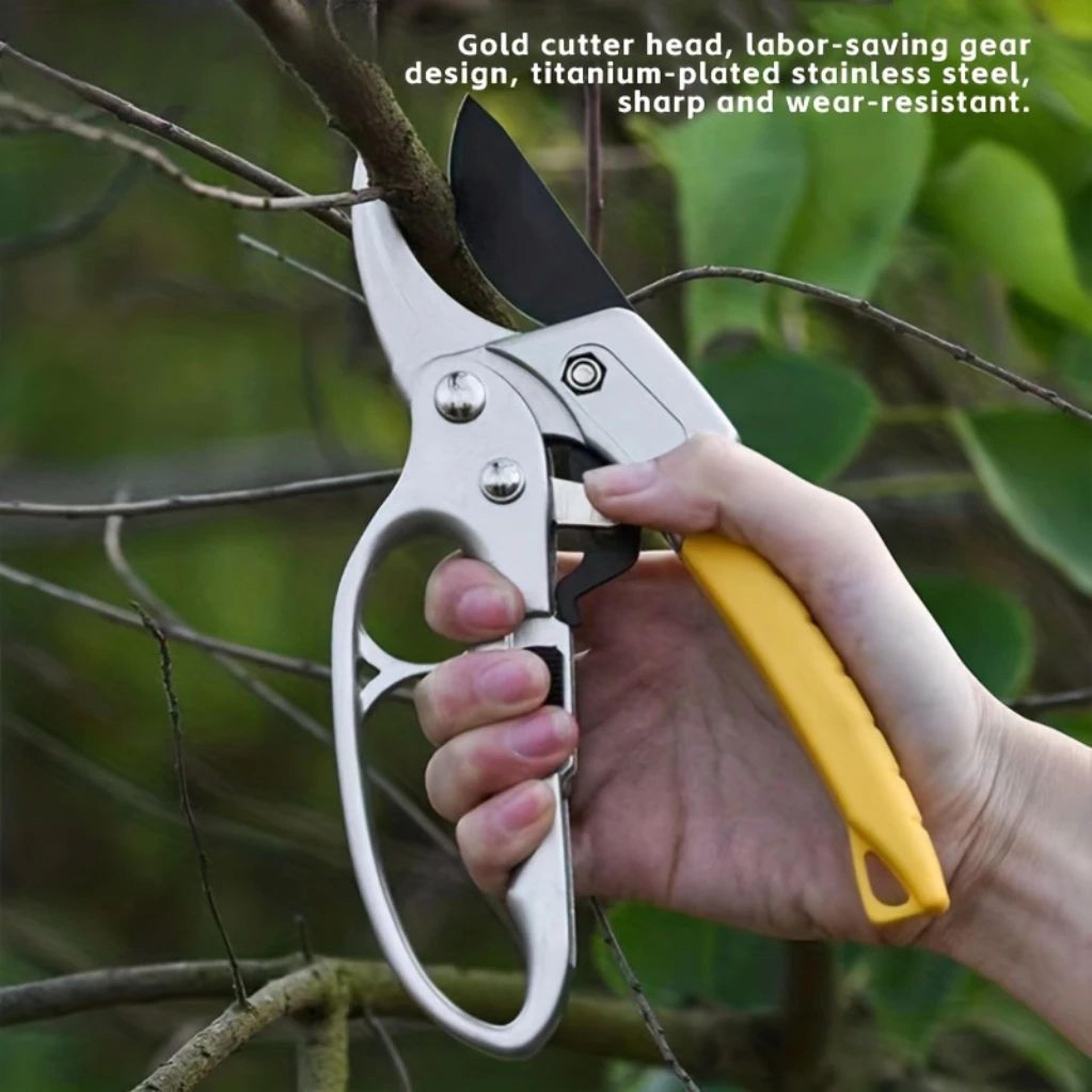 g85 pulley-driven garden pruning shears – labor-saving segmented branch cutter for smooth, powerful tree trimming