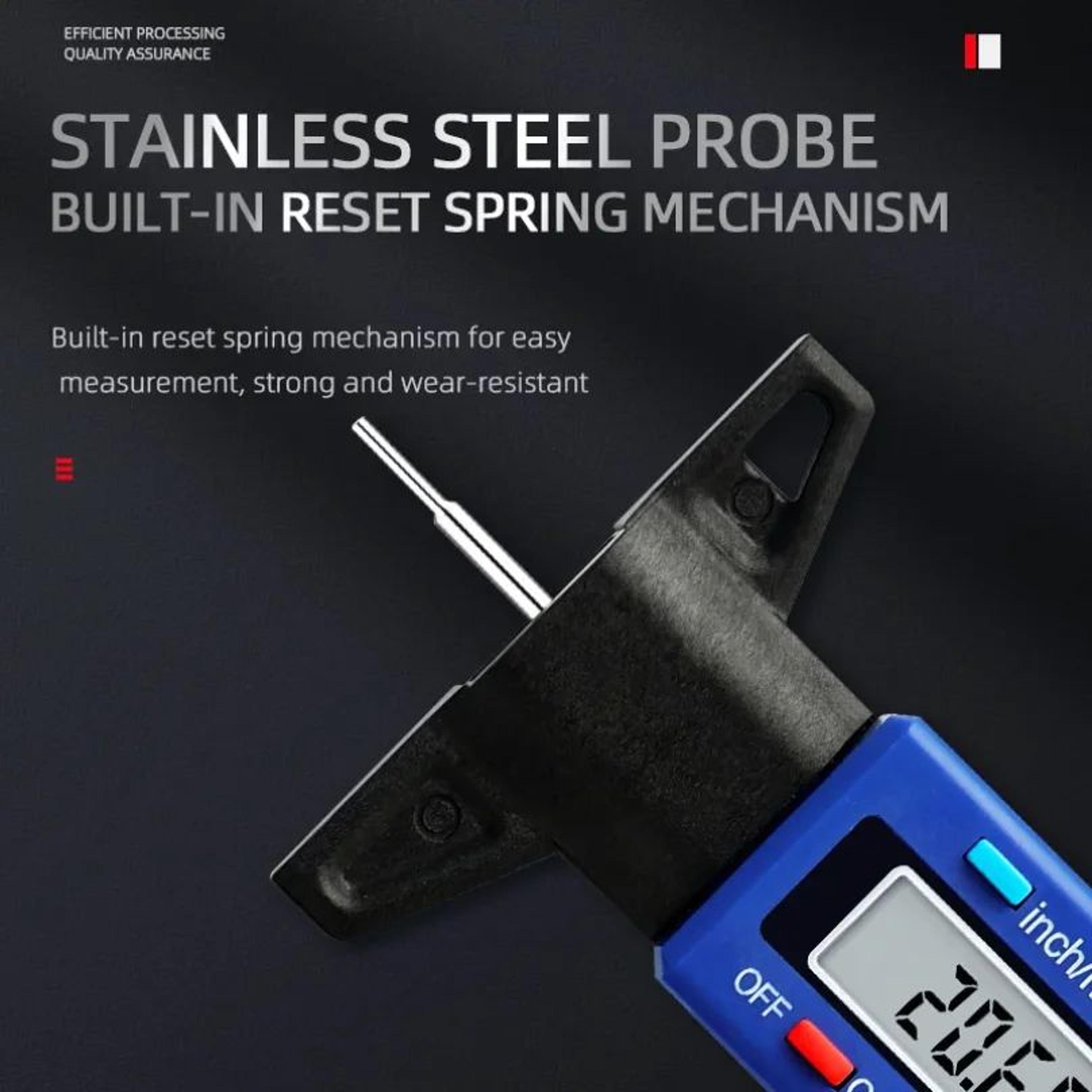 digital tire tread depth gauge with lcd display | car tyre wear meter, depth caliper measuring tool, accurate mm/inch