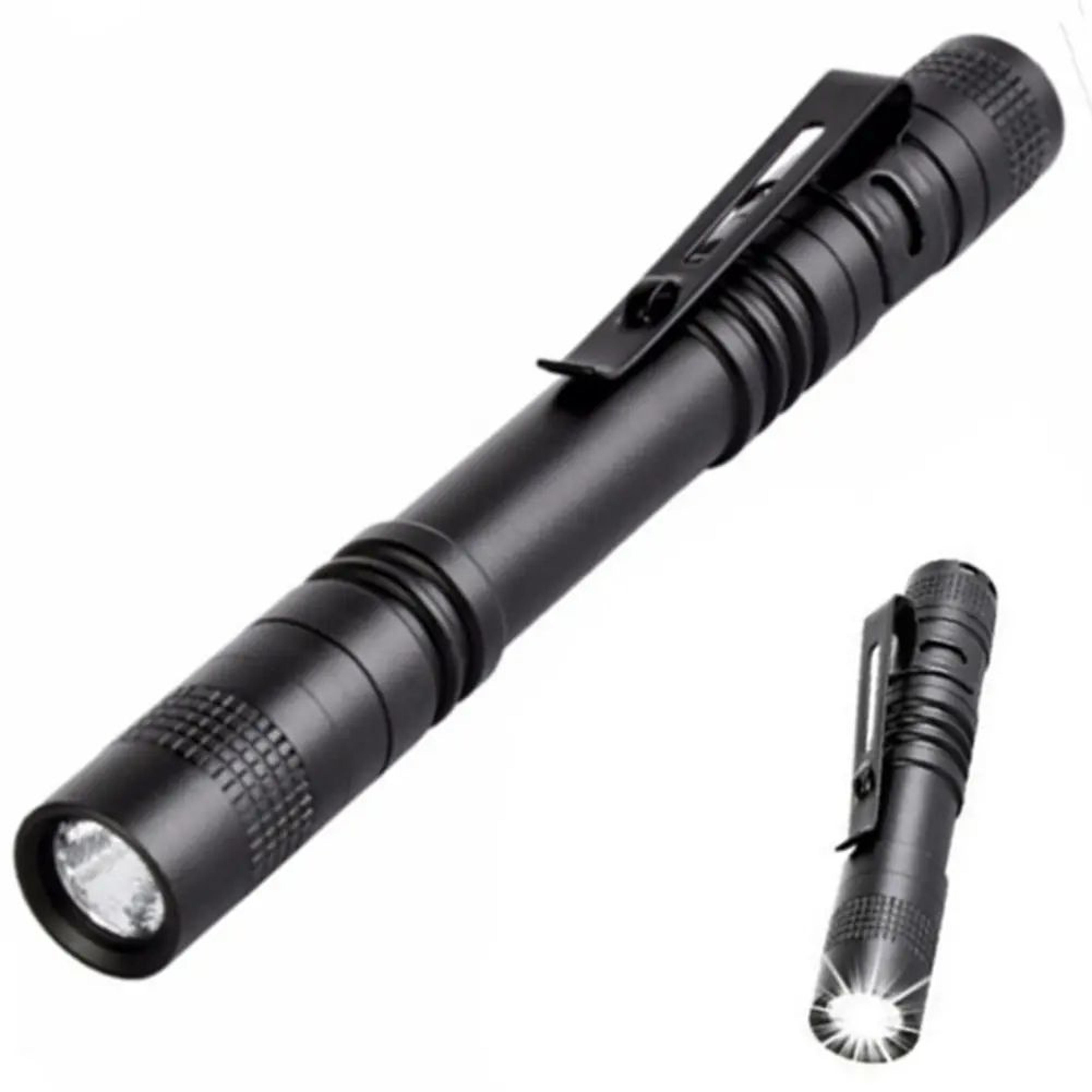 mini led pen flashlight super bright | portable focus beam torch for camping, outdoor, emergency & everyday carry