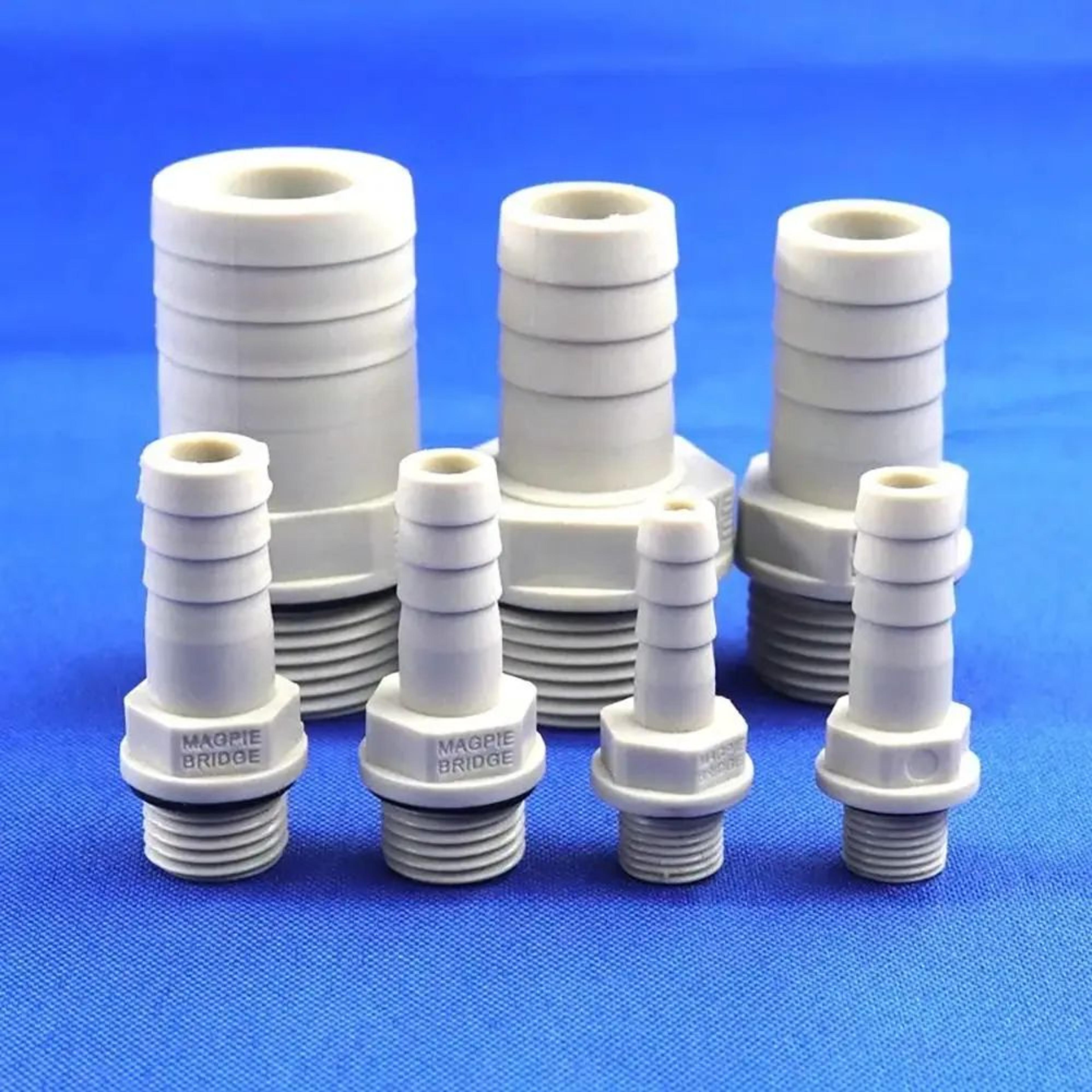 barbed hose fitting adapter 6/8/10/12mm – 1/8 & 1/4 inches bsp male thread plastic connector for pipe & tubing