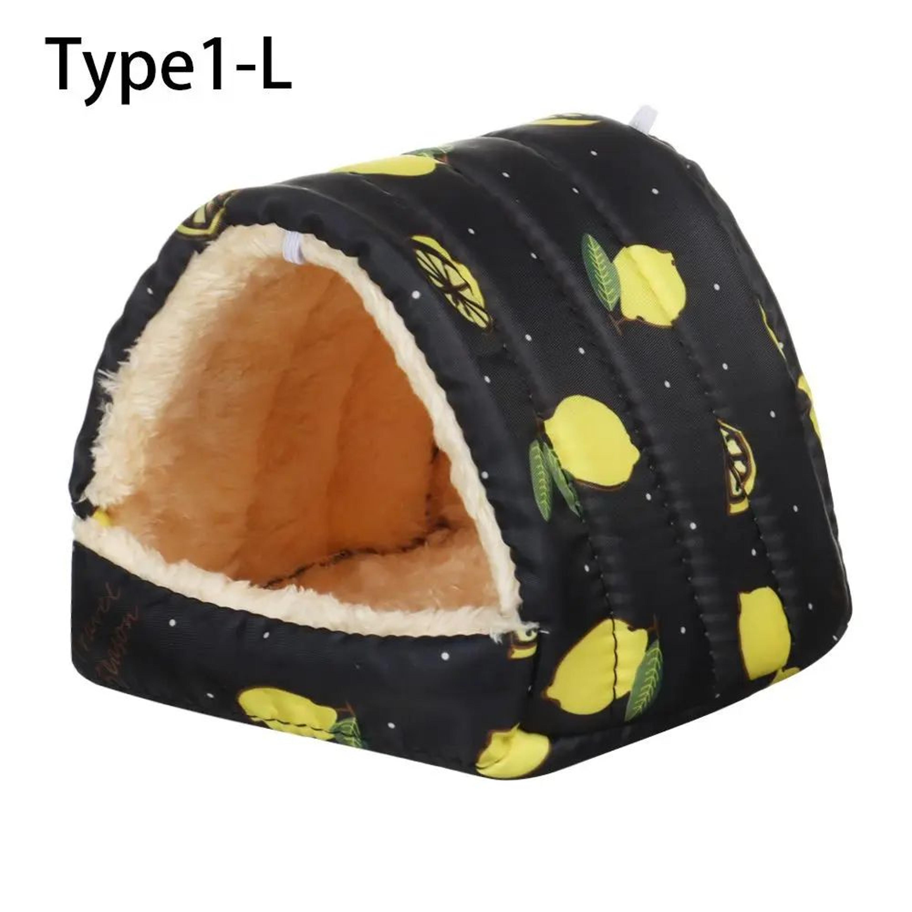 warm plush small animal bed for guinea pig & hamster – cozy winter sleeping nest mat for rabbit, squirrel & pet cage