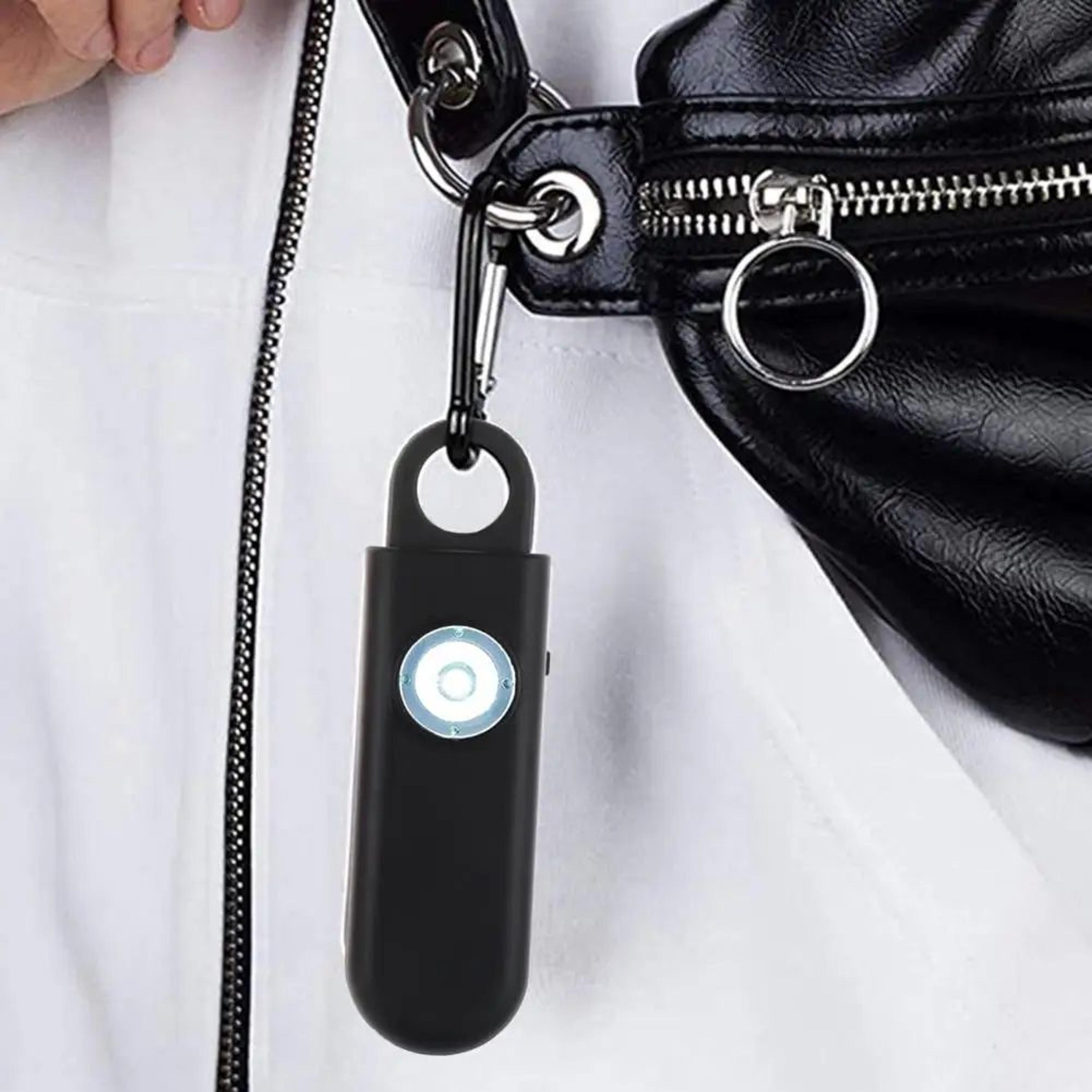 personal safety alarm for women with led flashlight, high-volume emergency self defense keychain security alert