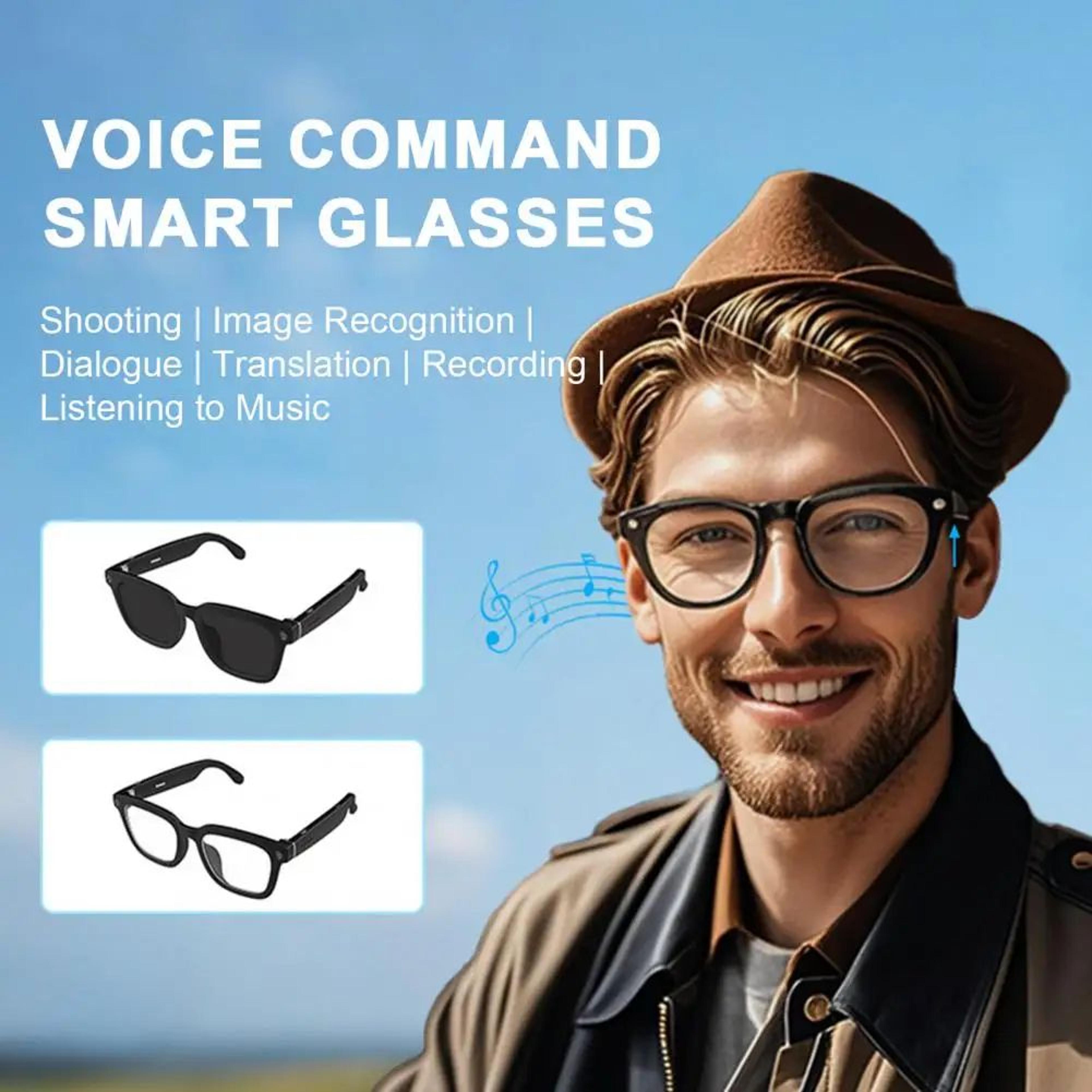 ai smart camera glasses 1080p, real-time translation eyewear, photo & video recorder hands-free travel usb recharge