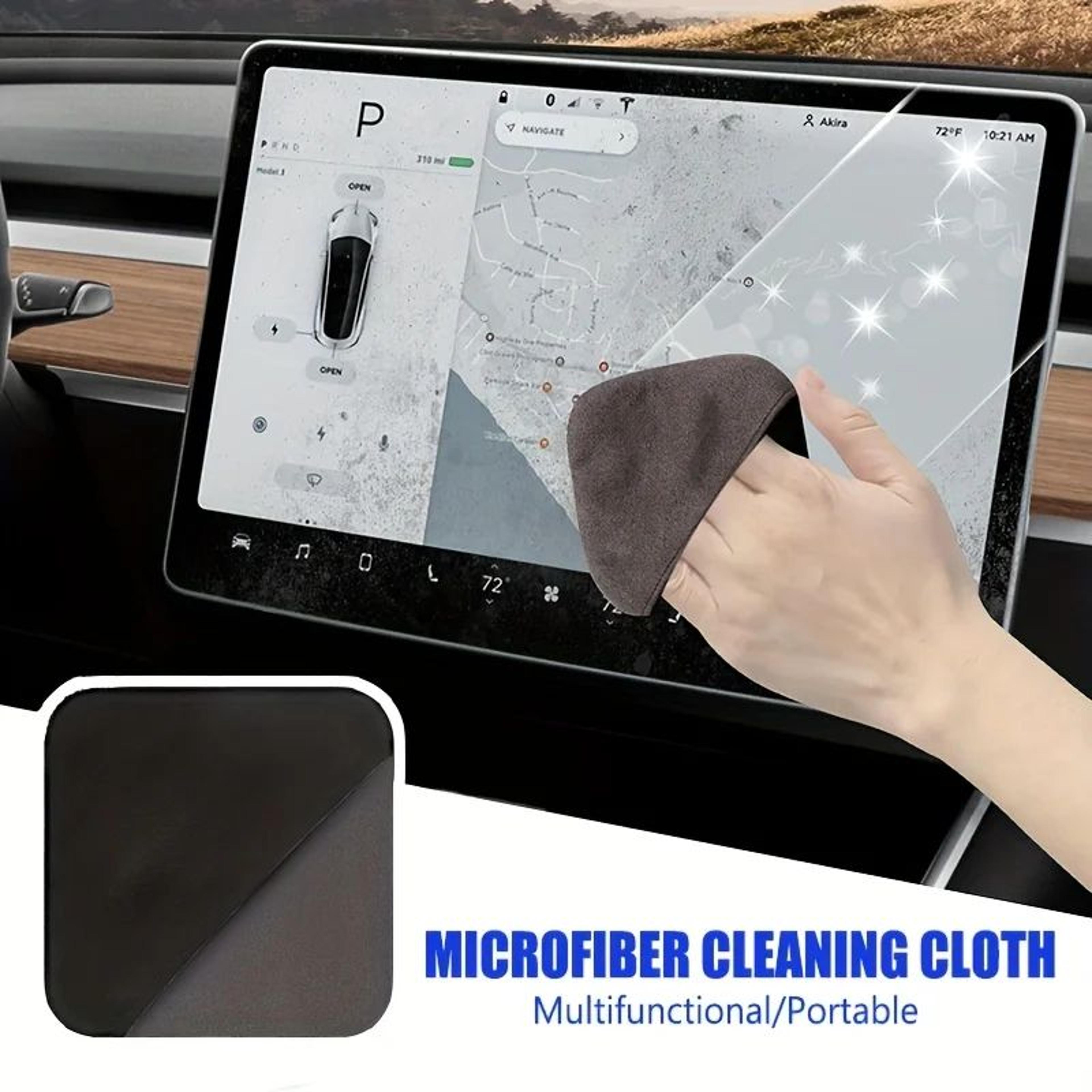 ultra-fine microfiber car touchscreen cleaning cloth streak-free dashboard display screen wipe anti-scratch dust remover