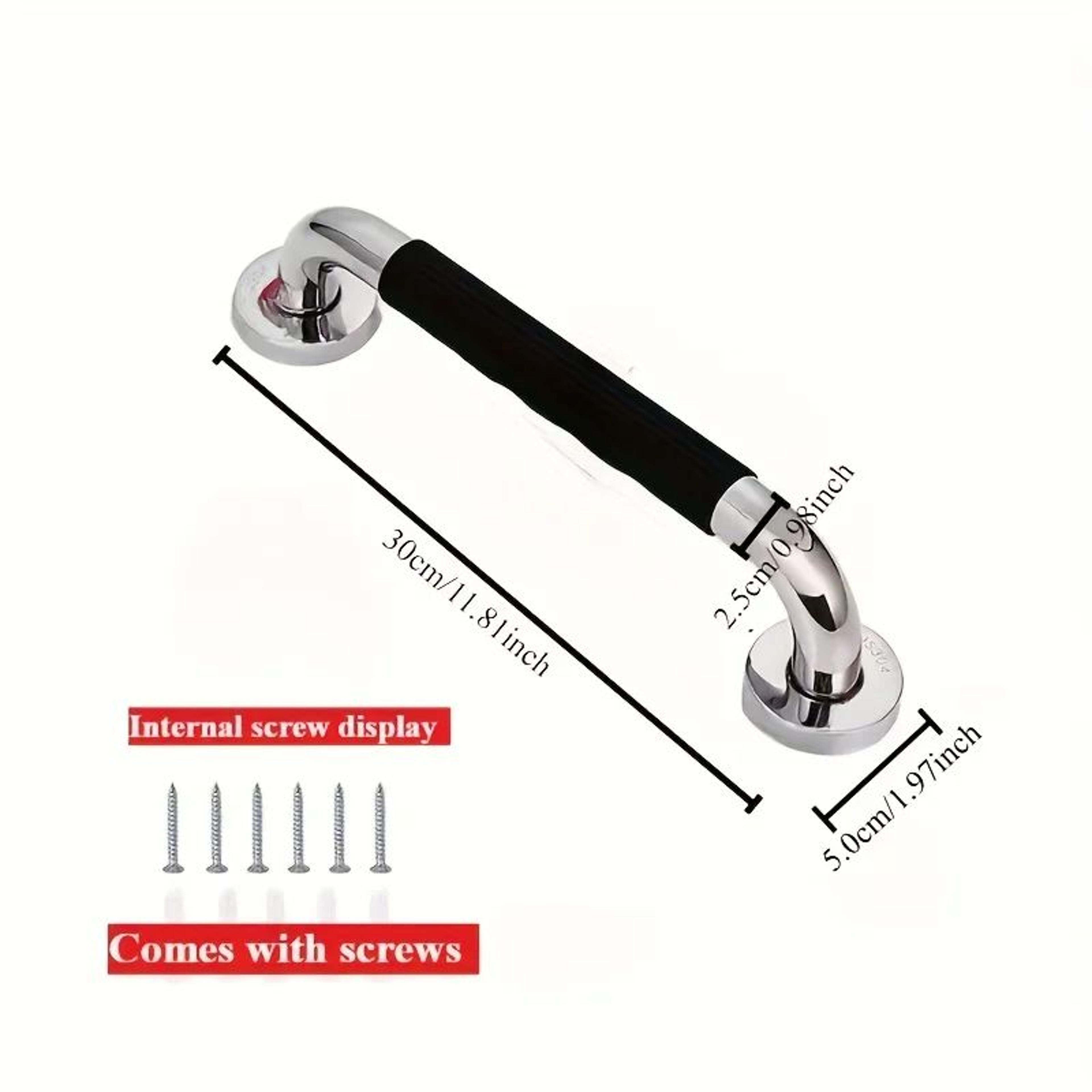 304 stainless steel shower grab bar – nonslip silicone grip safety handle for elderly, disabled, bathroom support