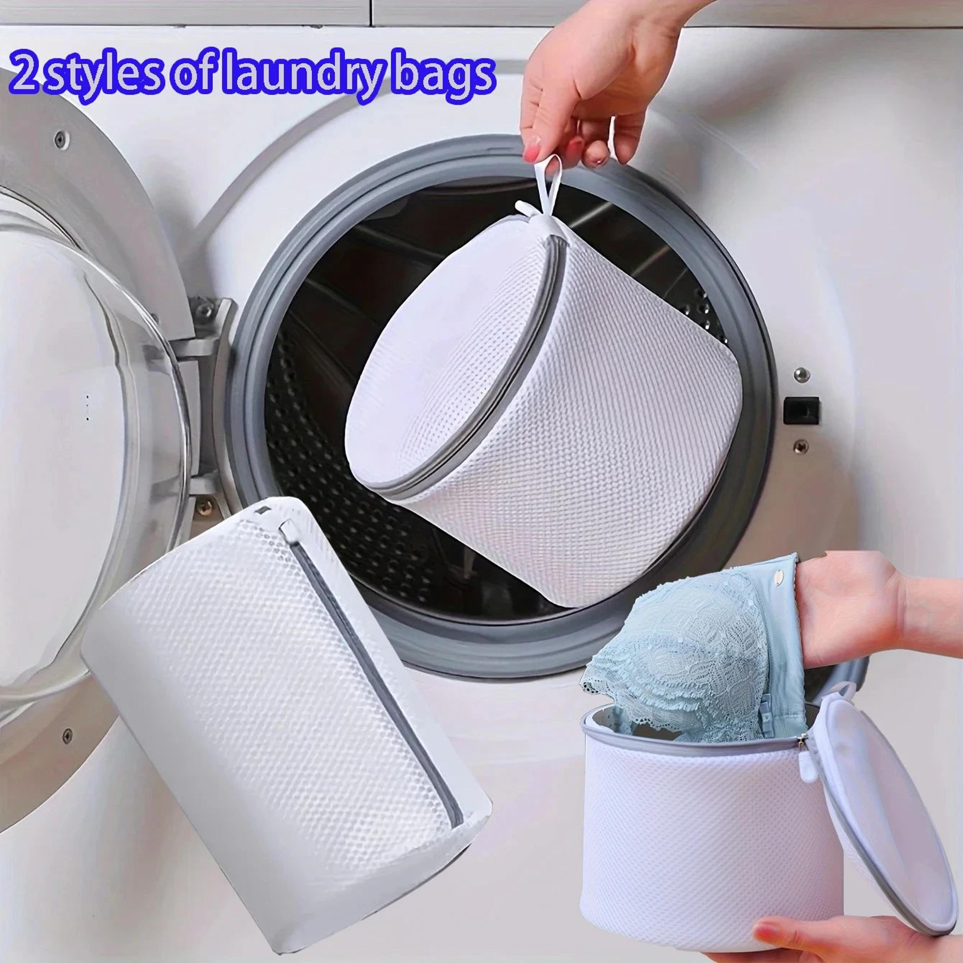 lingerie washing mesh laundry bag with zipper - bra underwear organizer for socks, delicates & shoes, reusable