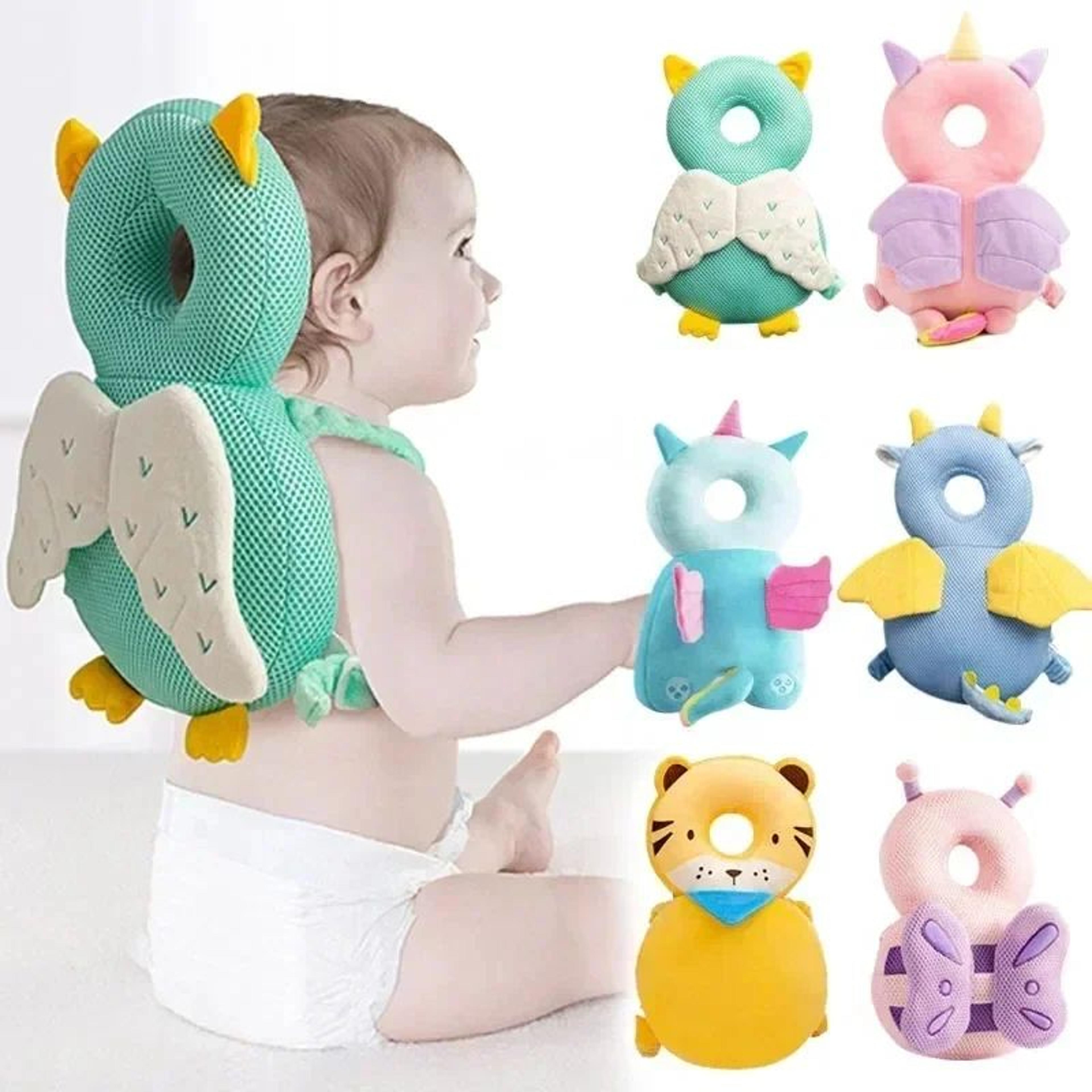 toddler head protector backpack pillow, anti-fall safety cushion pad for babies 1–3t, cute bee/angel back guard