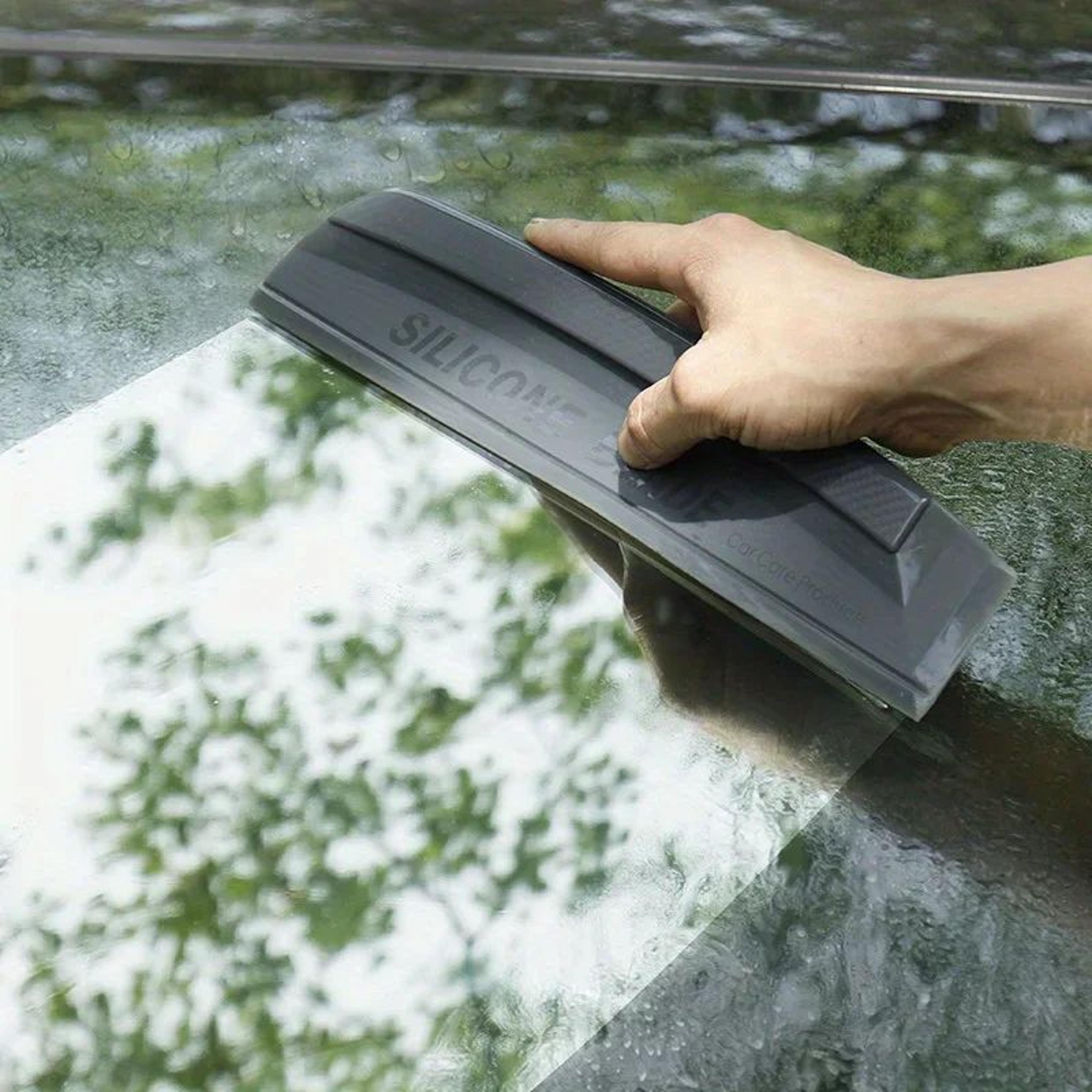non-scratch silicone car squeegee – soft drying blade water wiper for windows & paint, car wrap tool film scraper